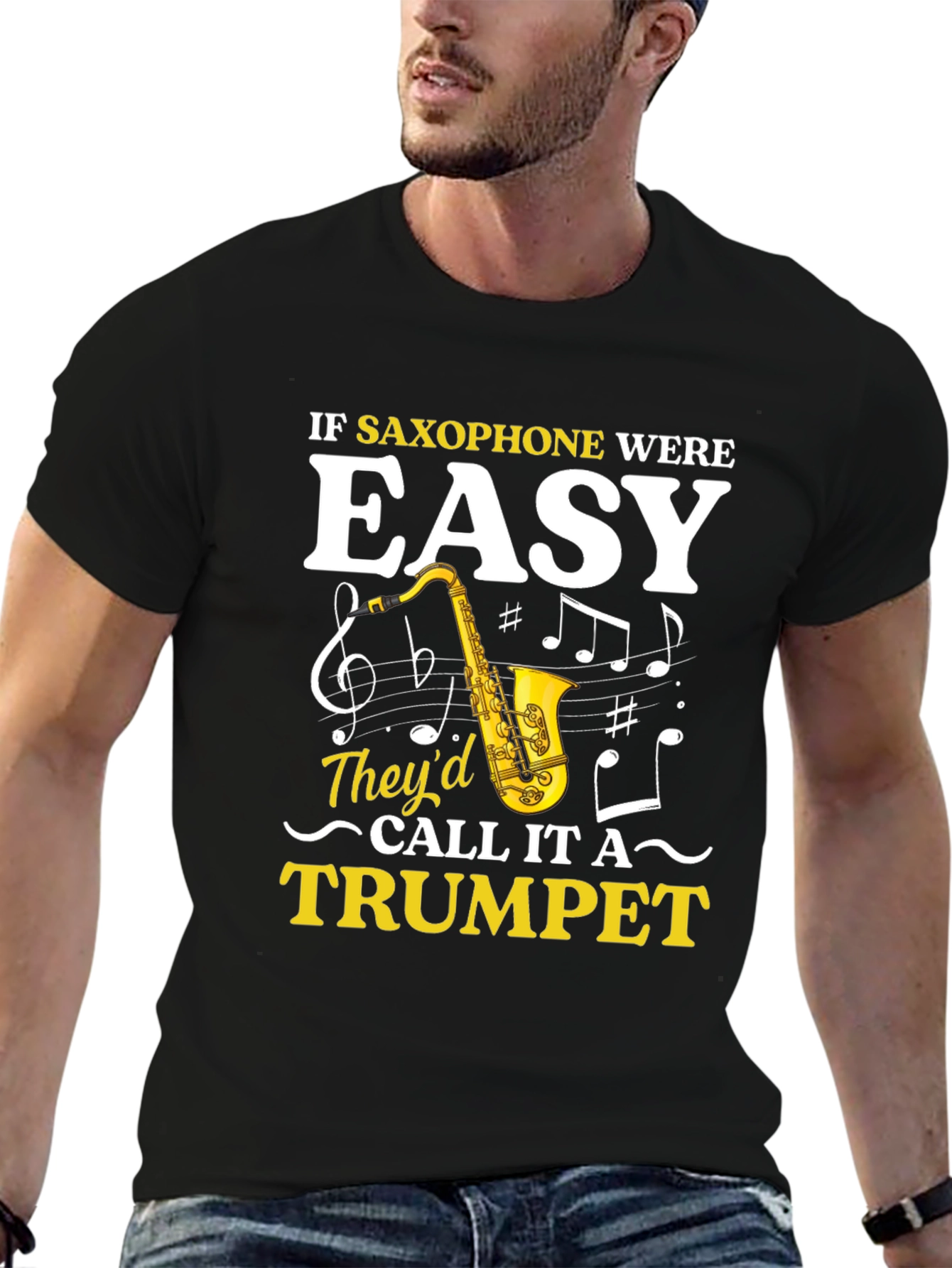 Saxophone Humor Graphic Tee - Musician Gift