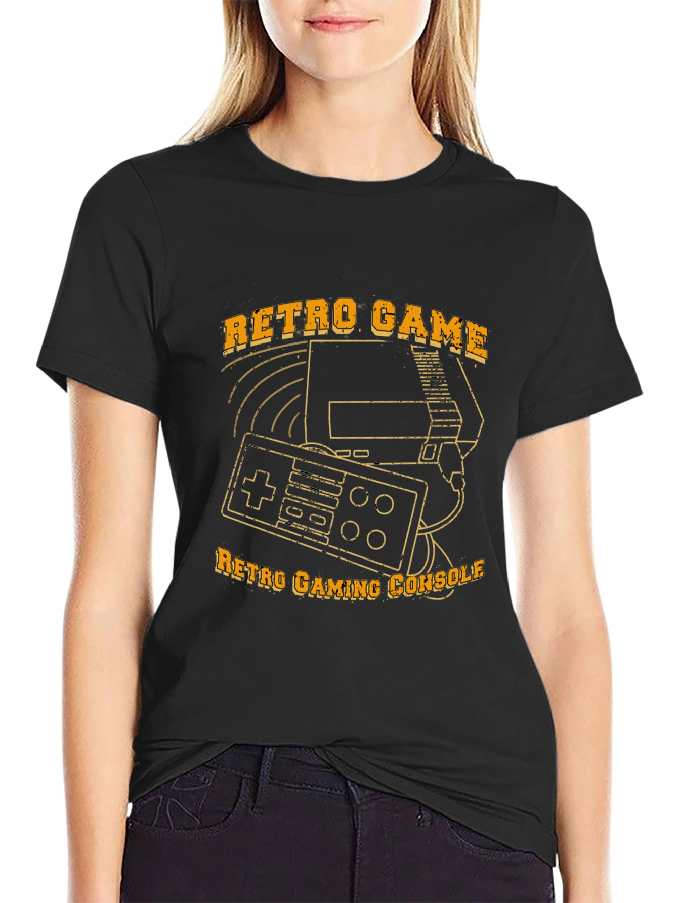 Retro Game Console T-Shirt - Black
