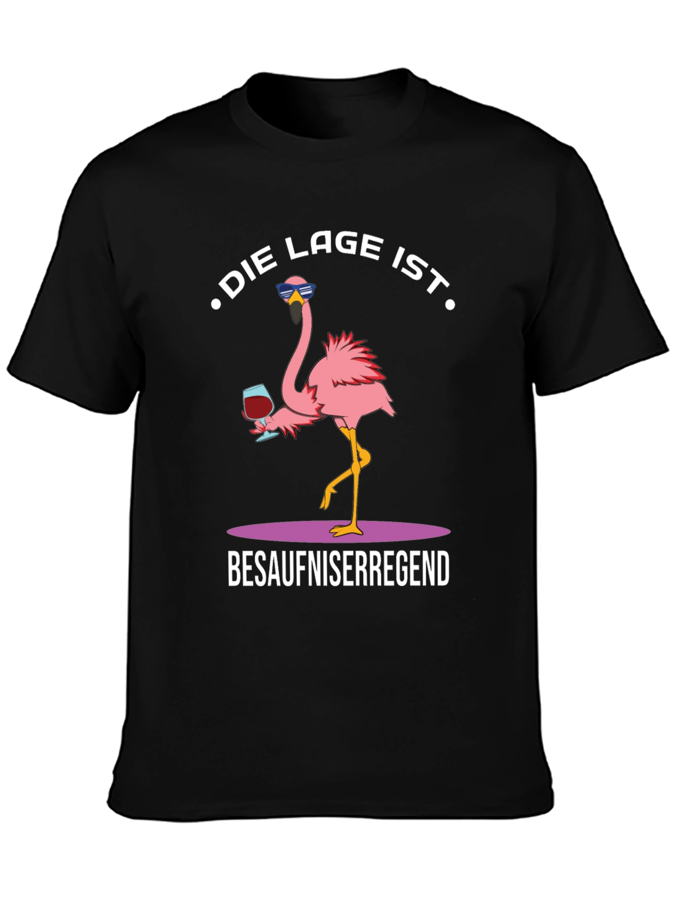 Humorous Flamingo Graphic T-Shirt