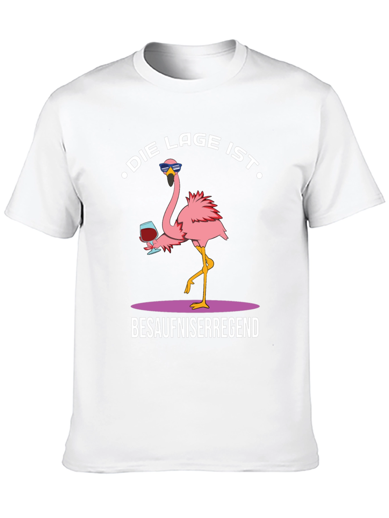 Humorous Flamingo Graphic T-Shirt