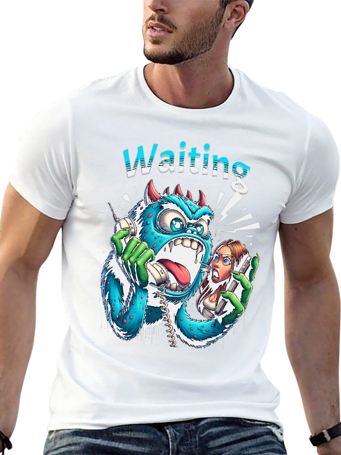 Waiting Monster Graphic Tee - Unisex