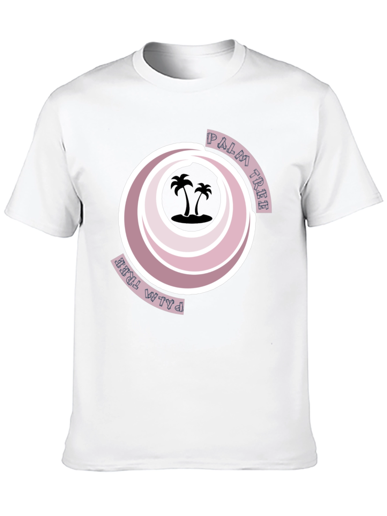 Retro Palm Tree Graphic Tee - Black