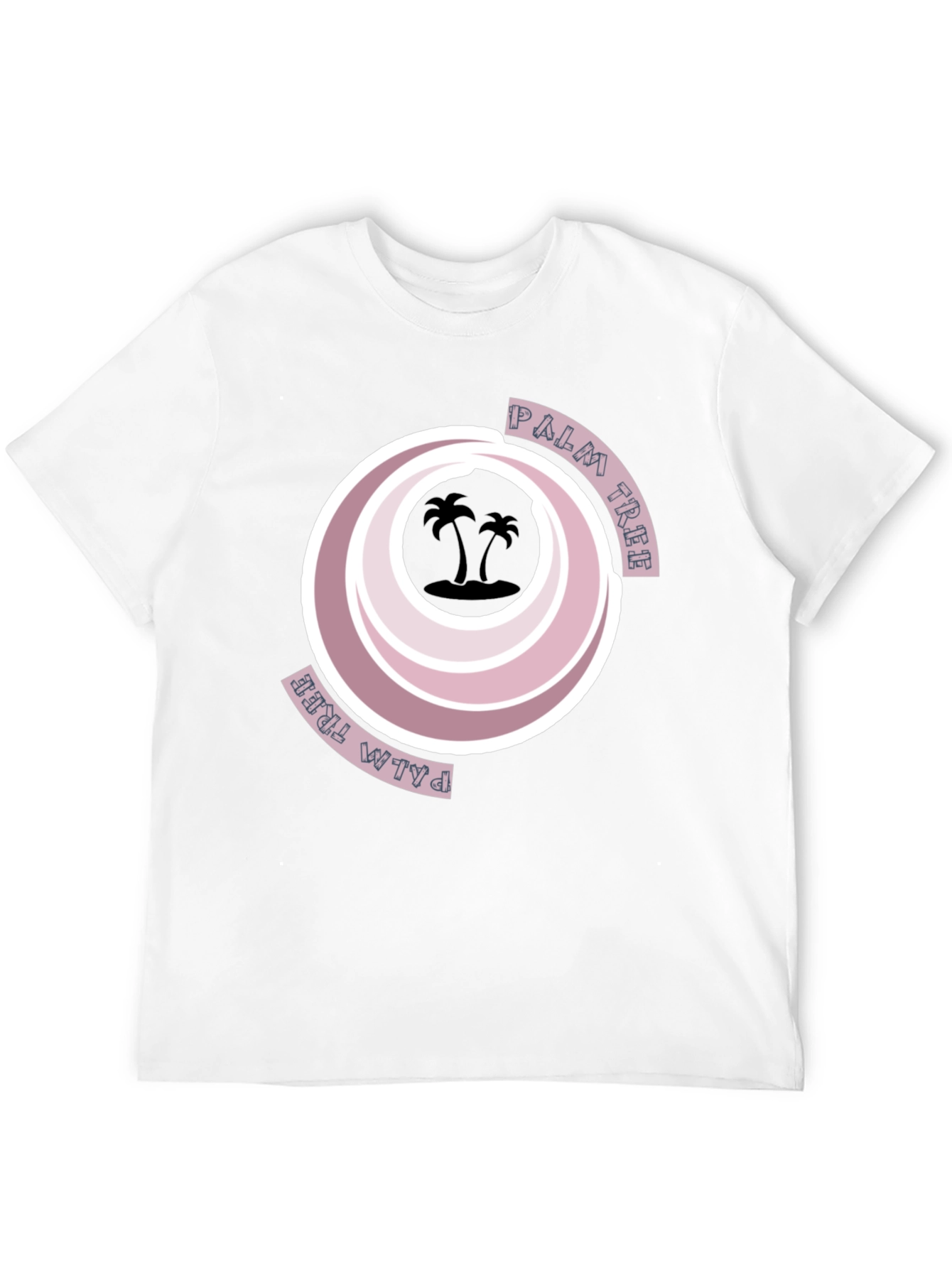 Retro Palm Tree Graphic Tee - Black