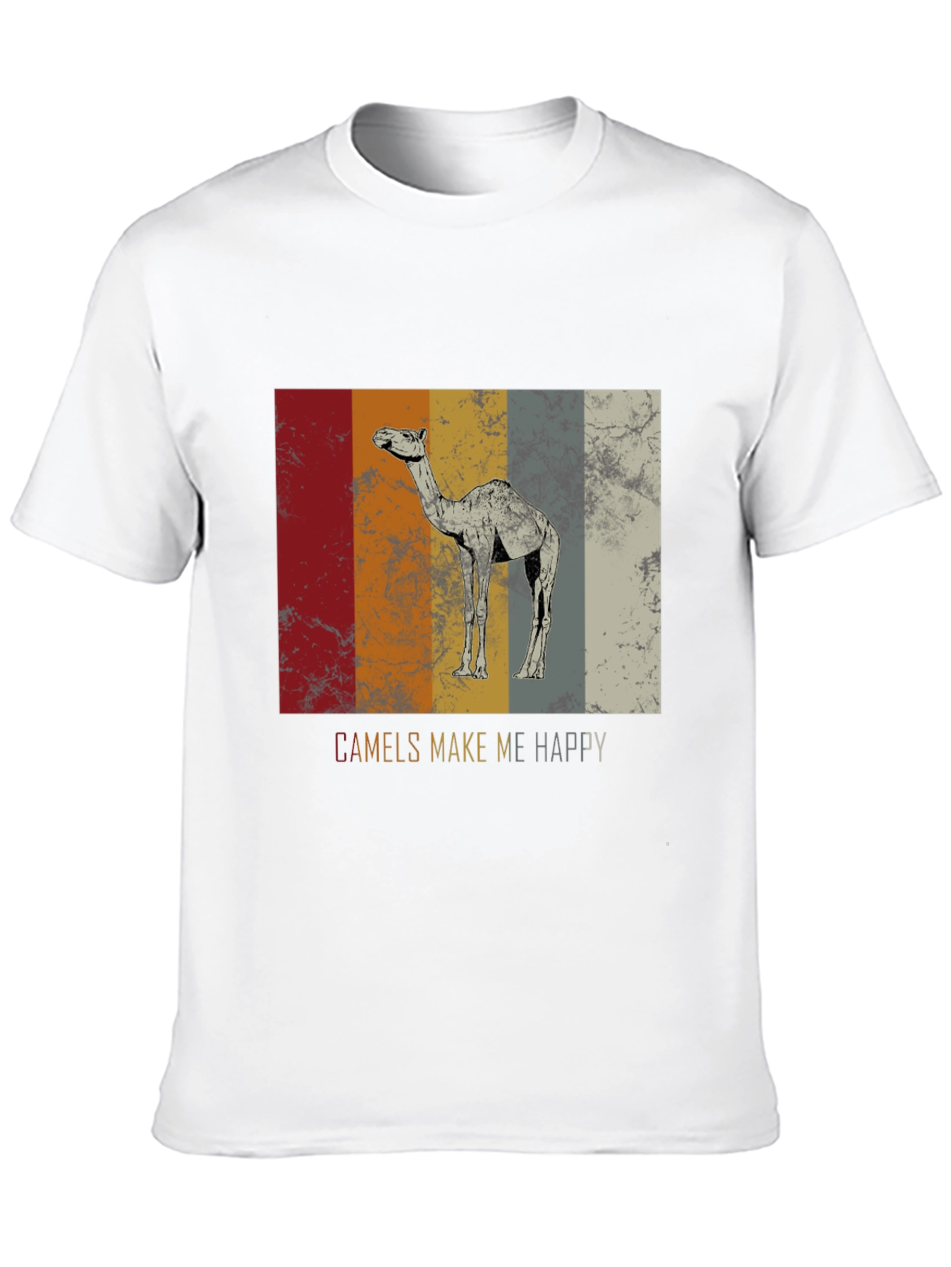 Camels Make Me Happy T-Shirt - Retro Design