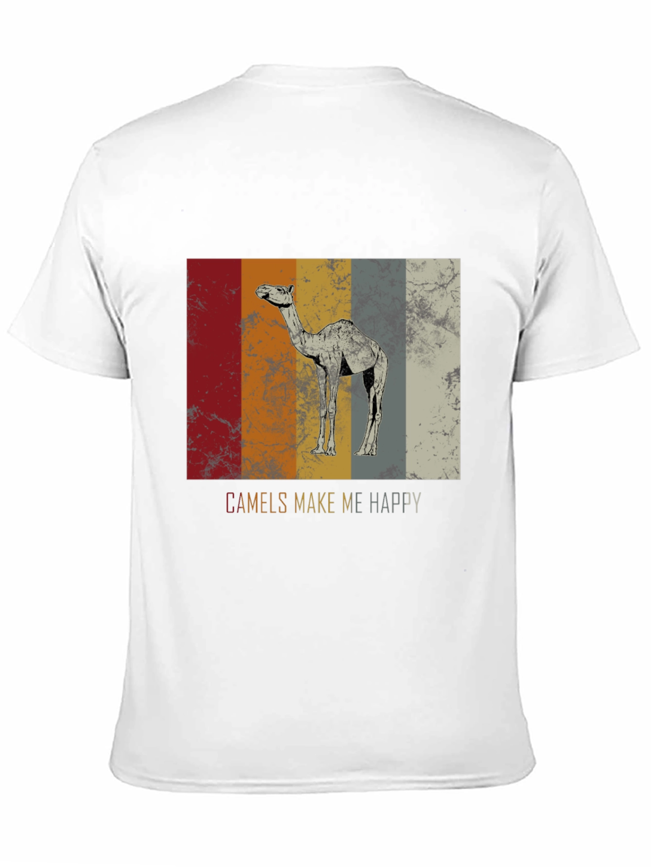 Camels Make Me Happy T-Shirt - Retro Design