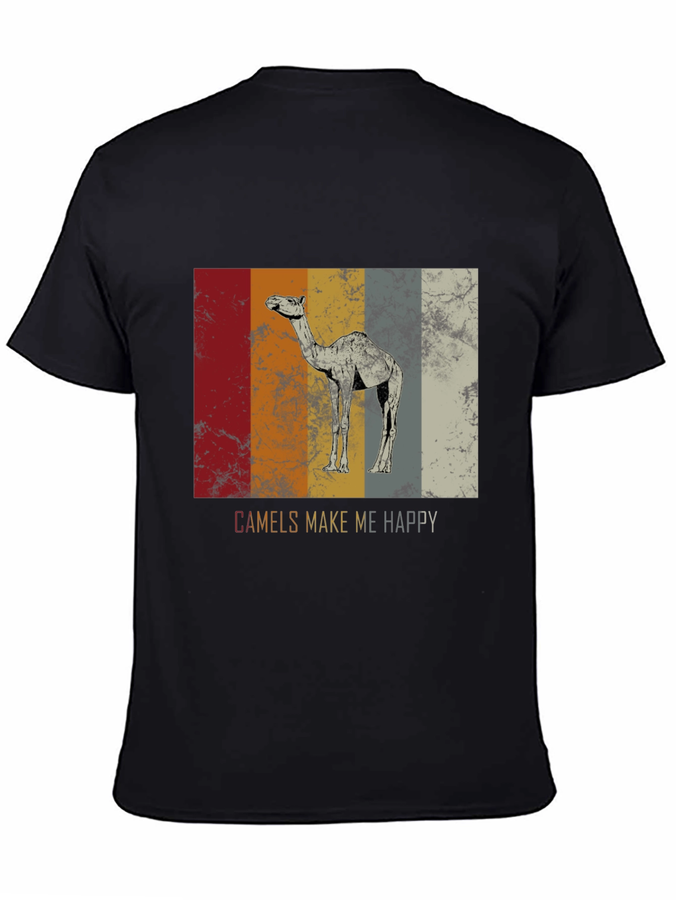 Camels Make Me Happy T-Shirt - Retro Design