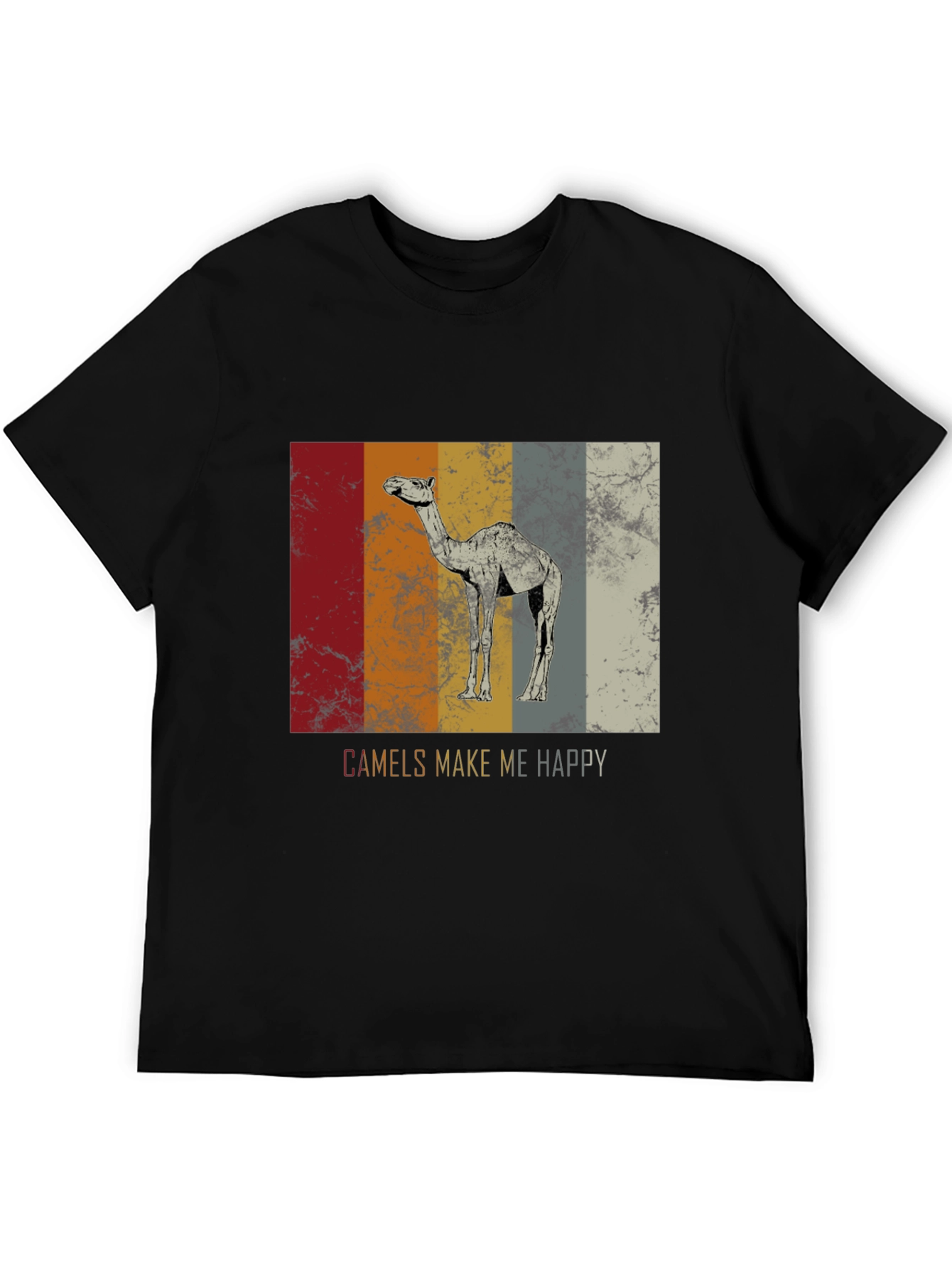 Camels Make Me Happy T-Shirt - Retro Design
