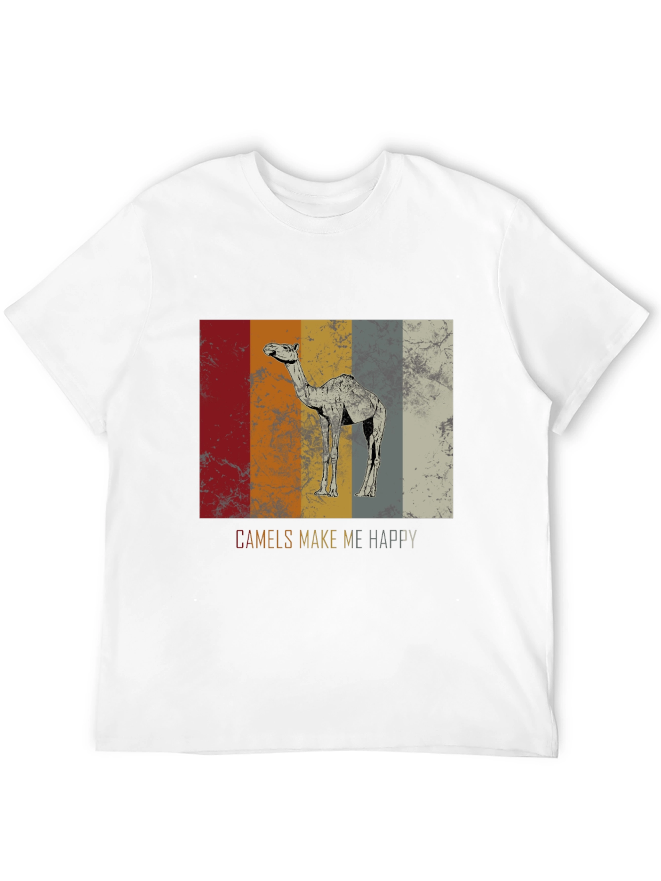 Camels Make Me Happy T-Shirt - Retro Design