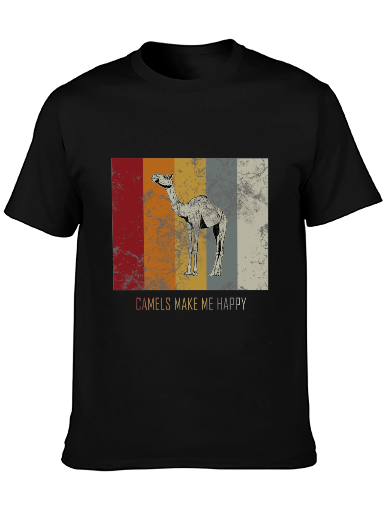 Camels Make Me Happy T-Shirt - Retro Design