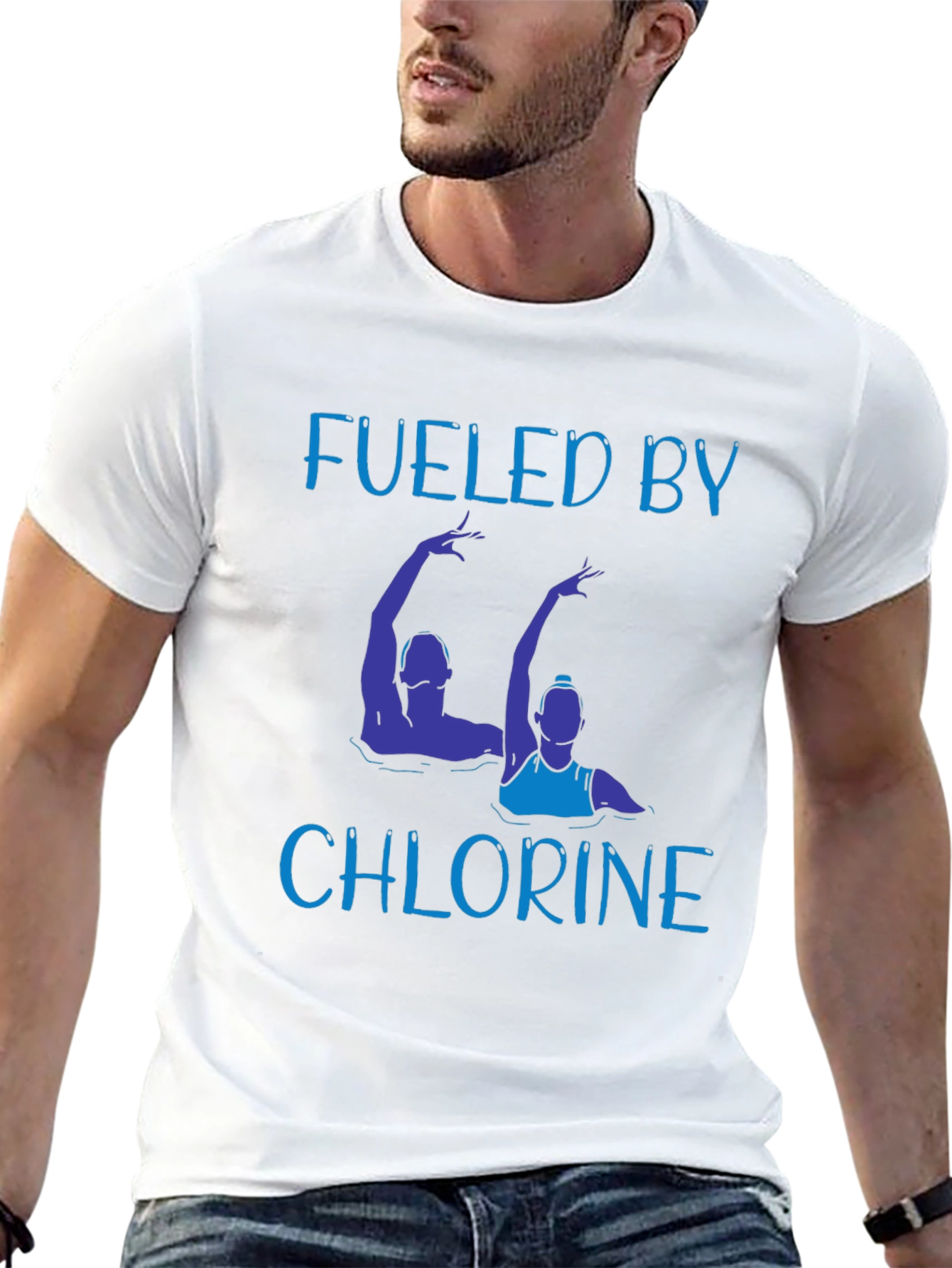 Fueled By Chlorine T-Shirt - Synchronized Swimming Tee