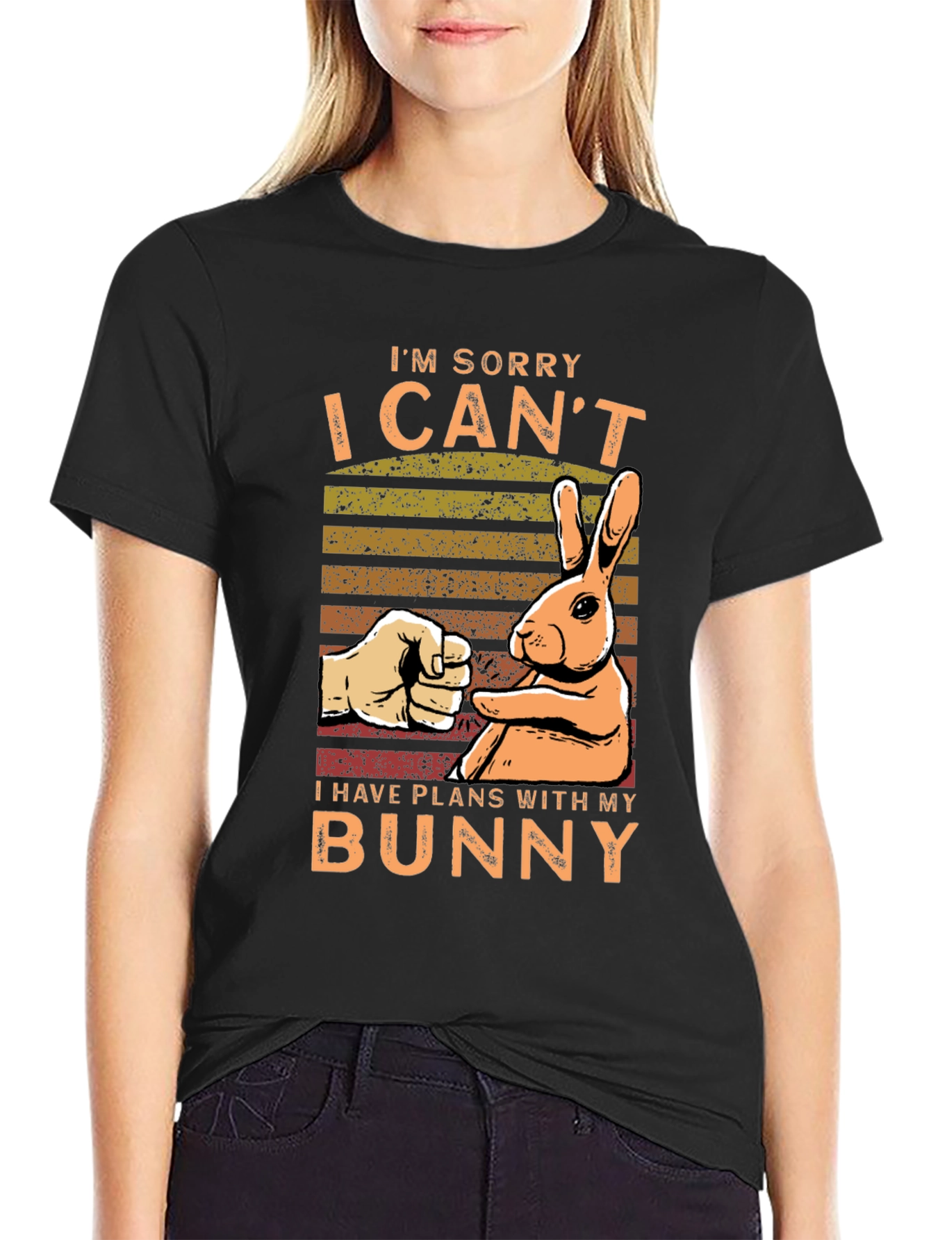 Bunny Plans Graphic Tee - Mens Black T-Shirt