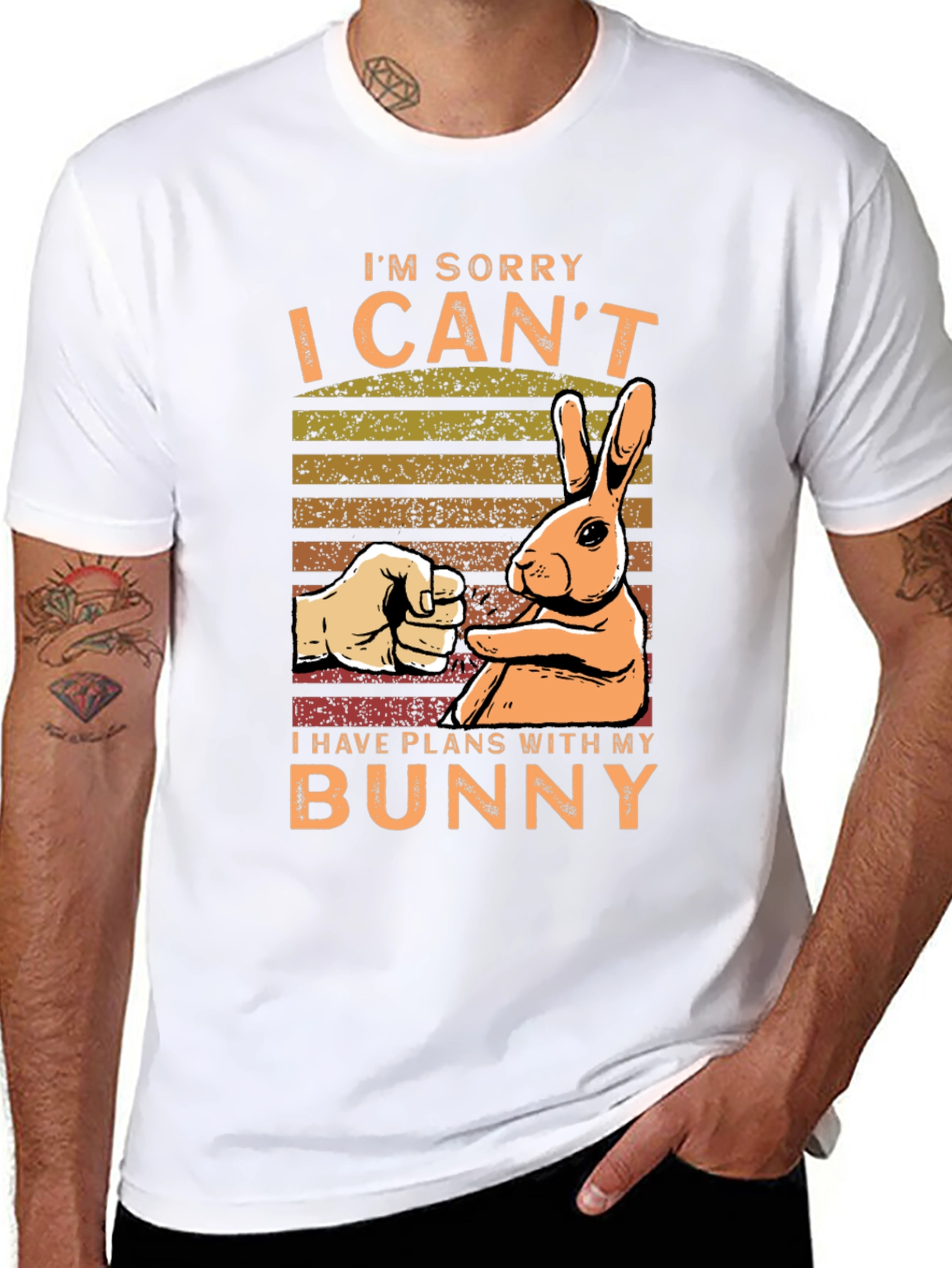 Bunny Plans Graphic Tee - Mens Black T-Shirt