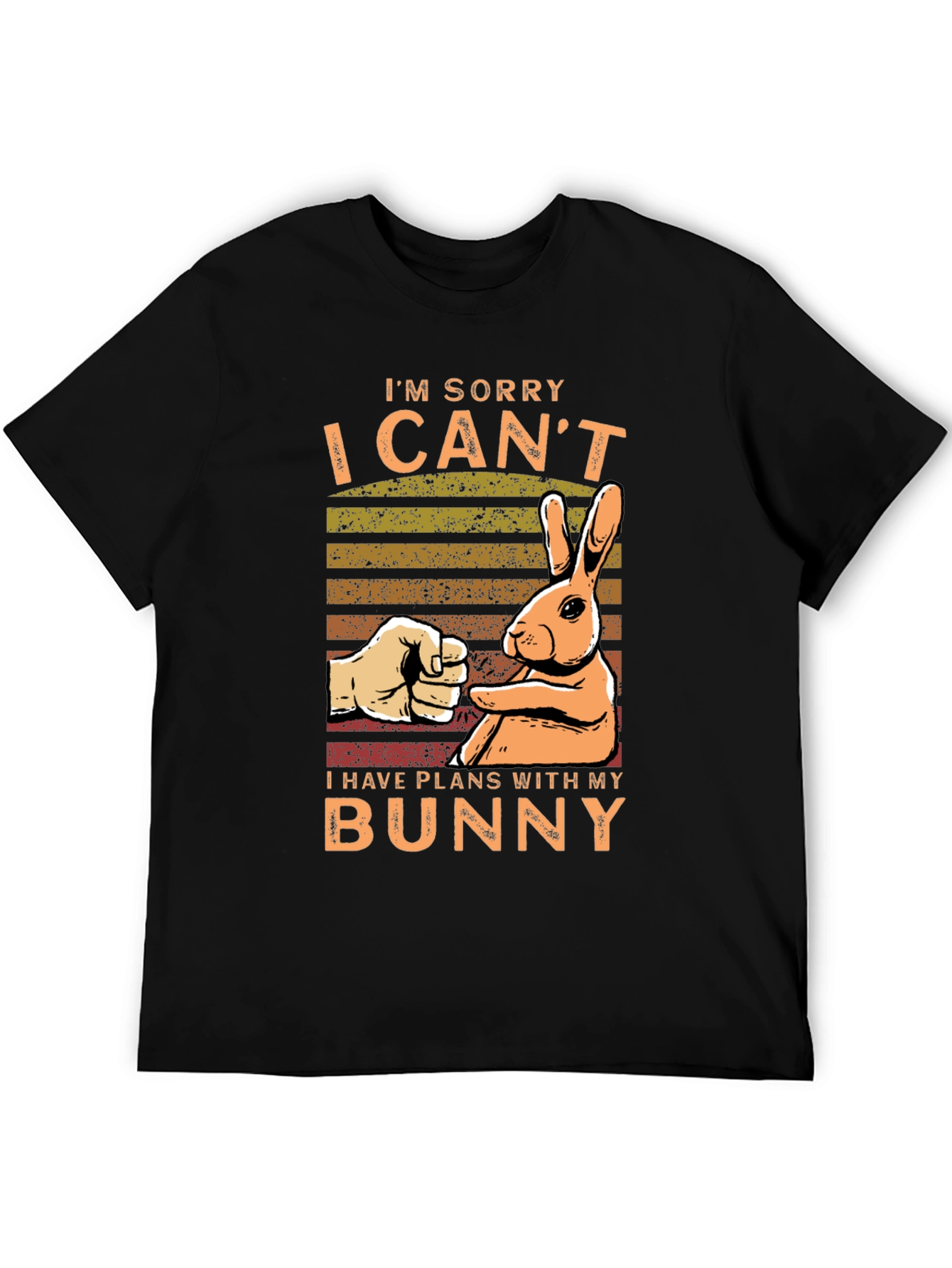 Bunny Plans Graphic Tee - Mens Black T-Shirt
