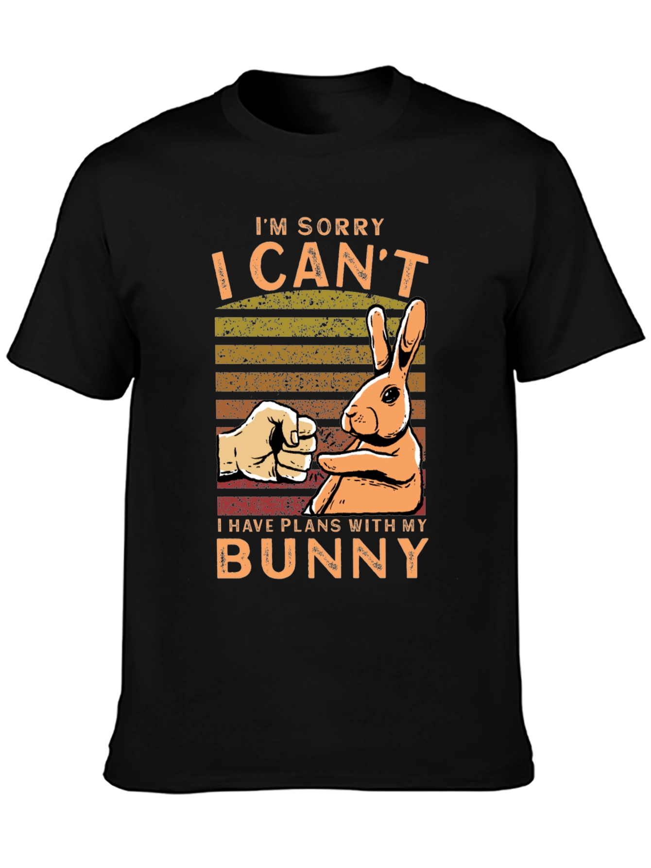 Bunny Plans Graphic Tee - Mens Black T-Shirt