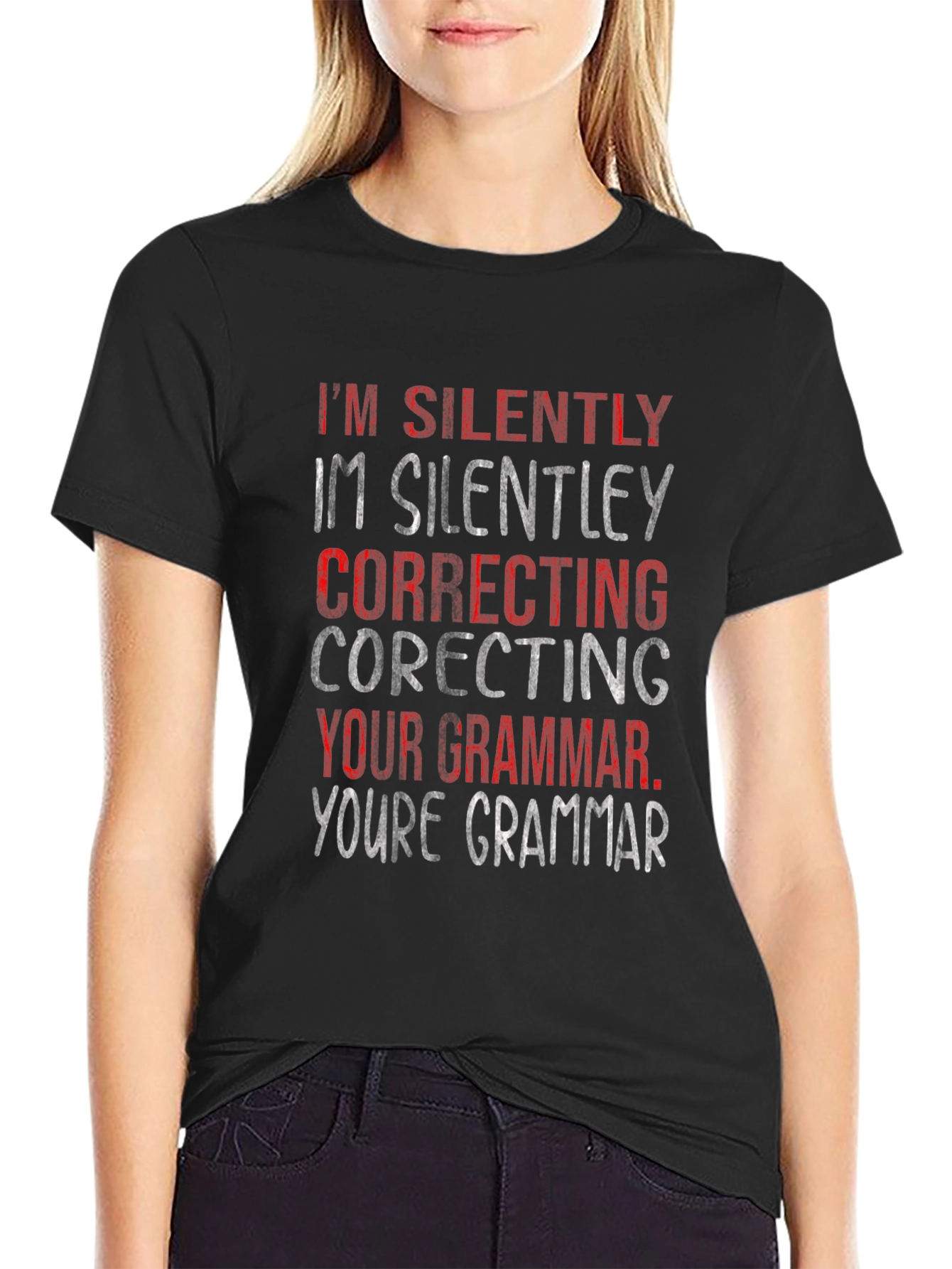 Silently Correcting Grammar Graphic Tee