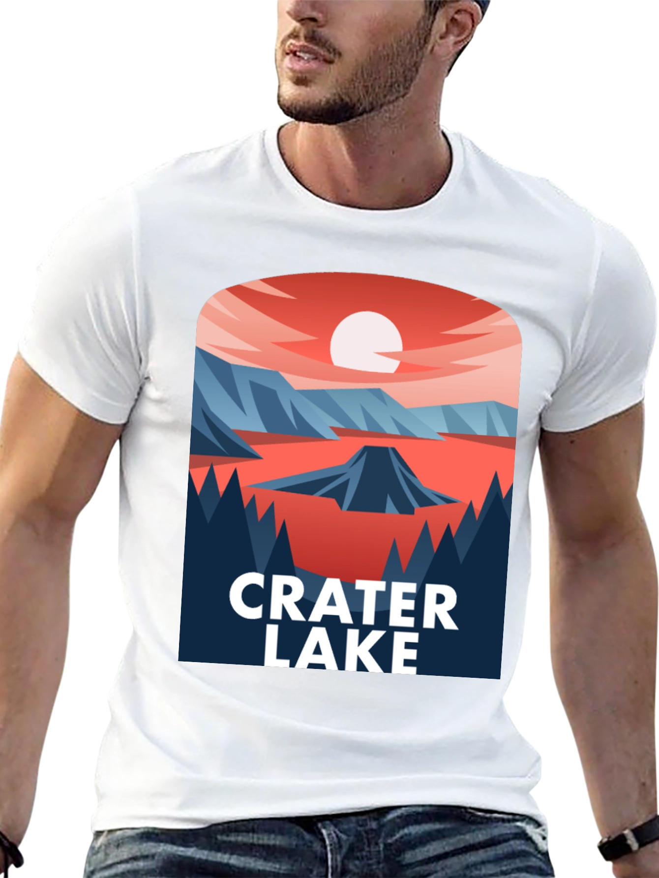 Crater Lake Graphic T-Shirt - Nature Inspired Design