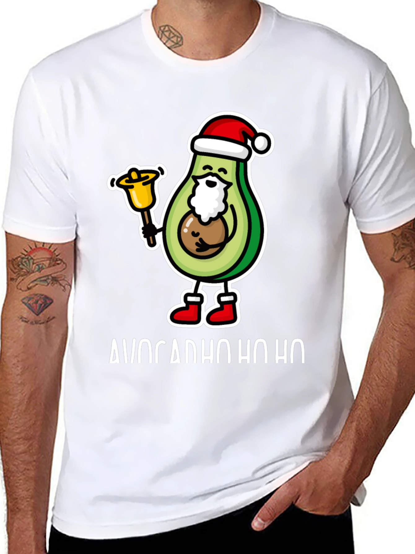 Avocado Ho Ho Ho Christmas T-Shirt