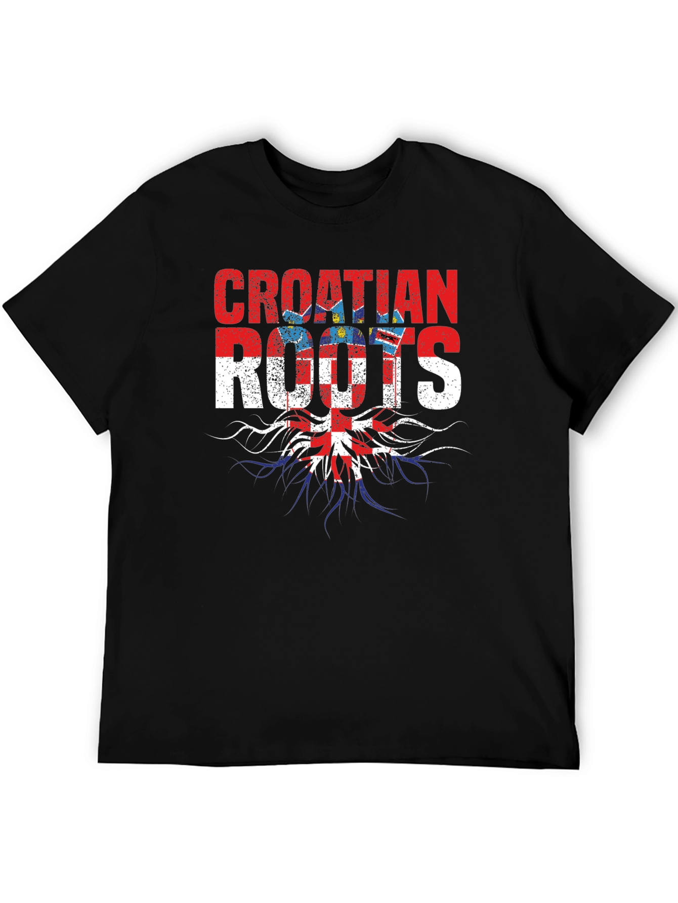 Croatian Roots Graphic T-Shirt - Black