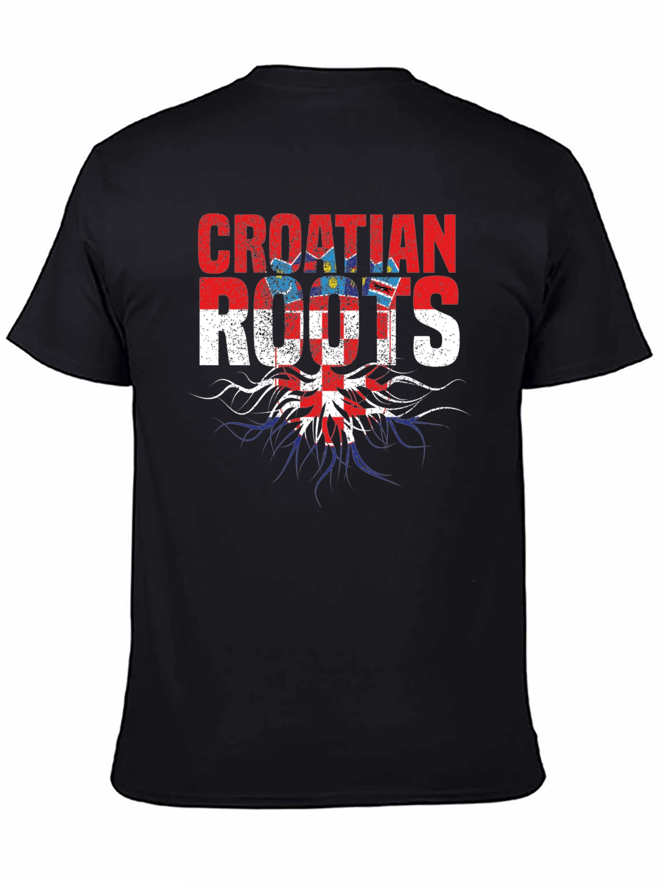 Croatian Roots Graphic T-Shirt - Black
