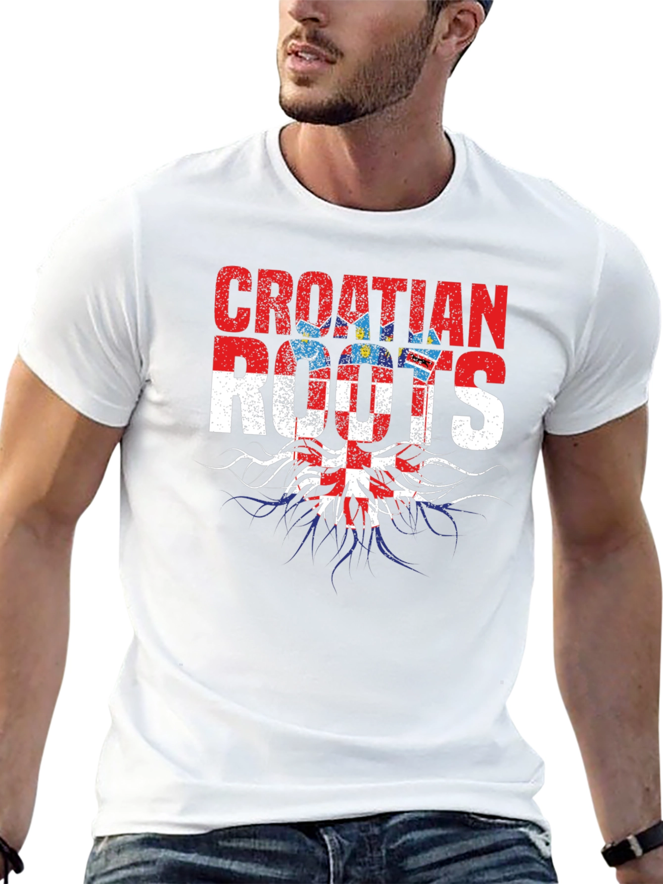 Croatian Roots Graphic T-Shirt - Black