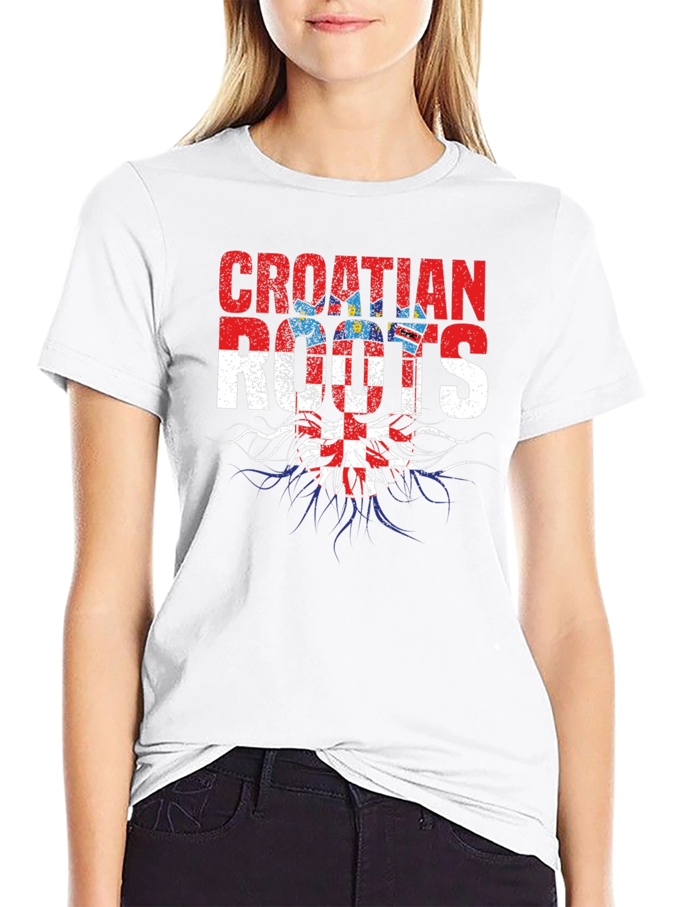 Croatian Roots Graphic T-Shirt - Black