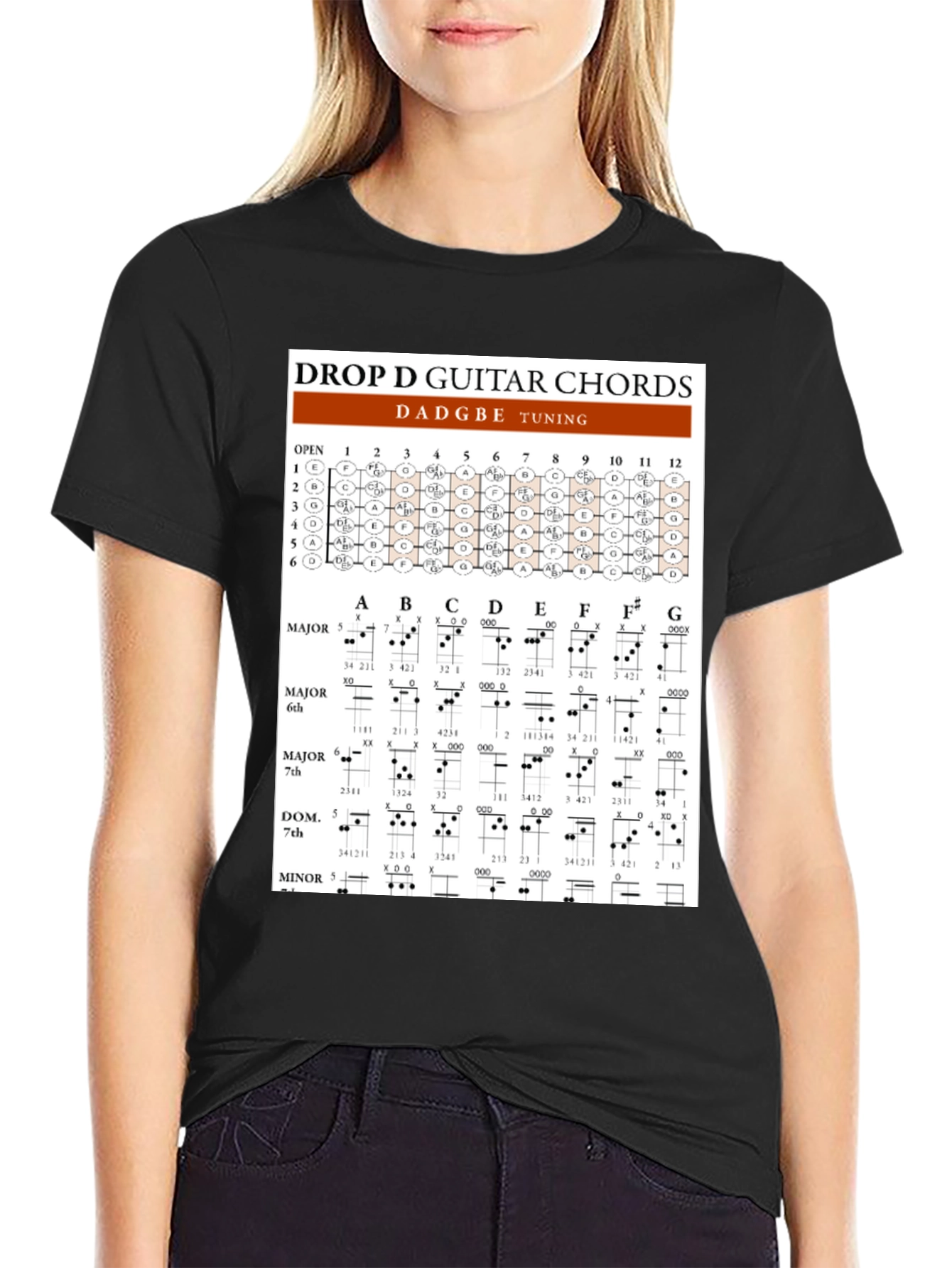 Drop D Guitar Chords T-Shirt