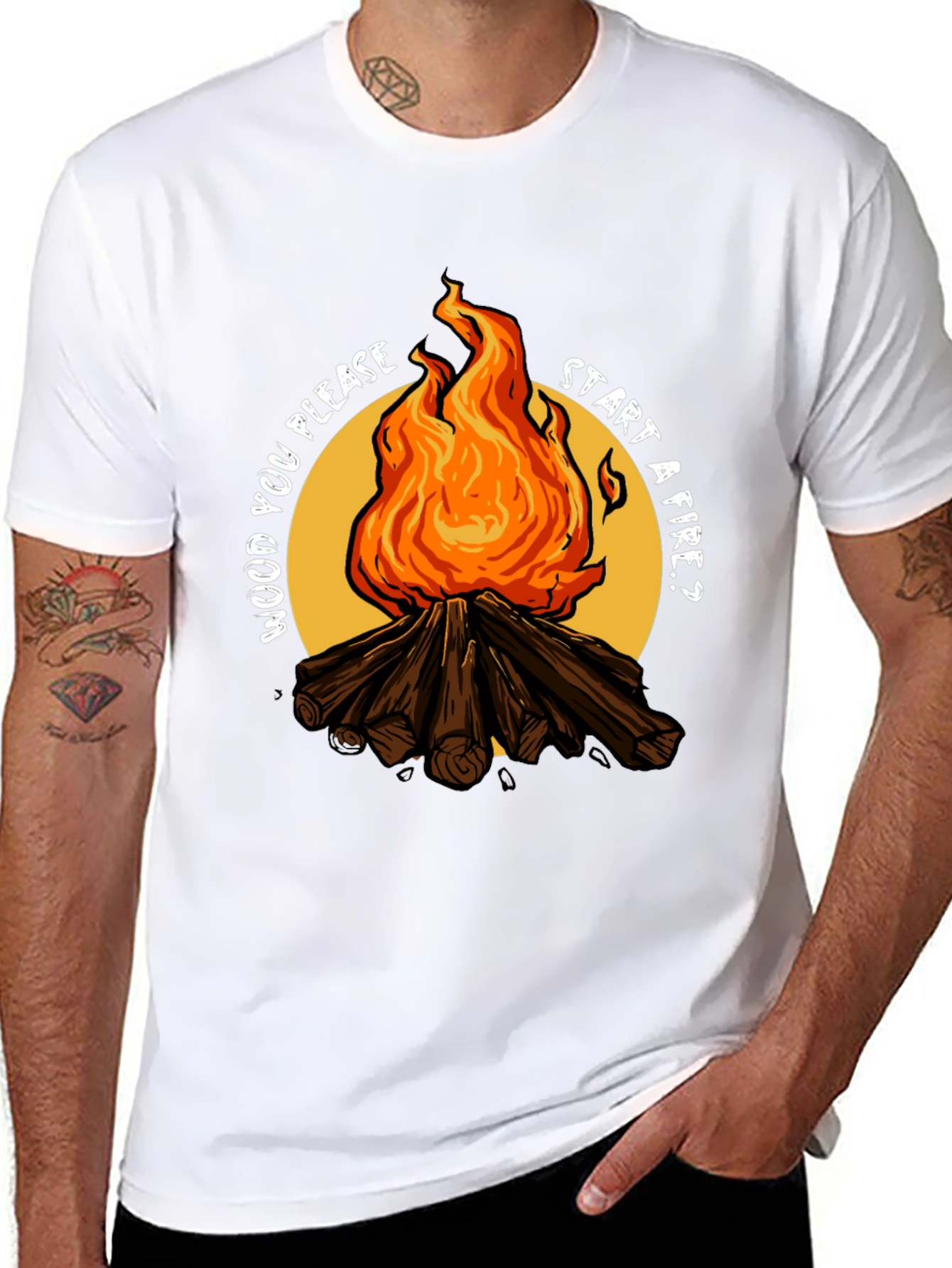 Wood You Please Start a Fire? Graphic Tee