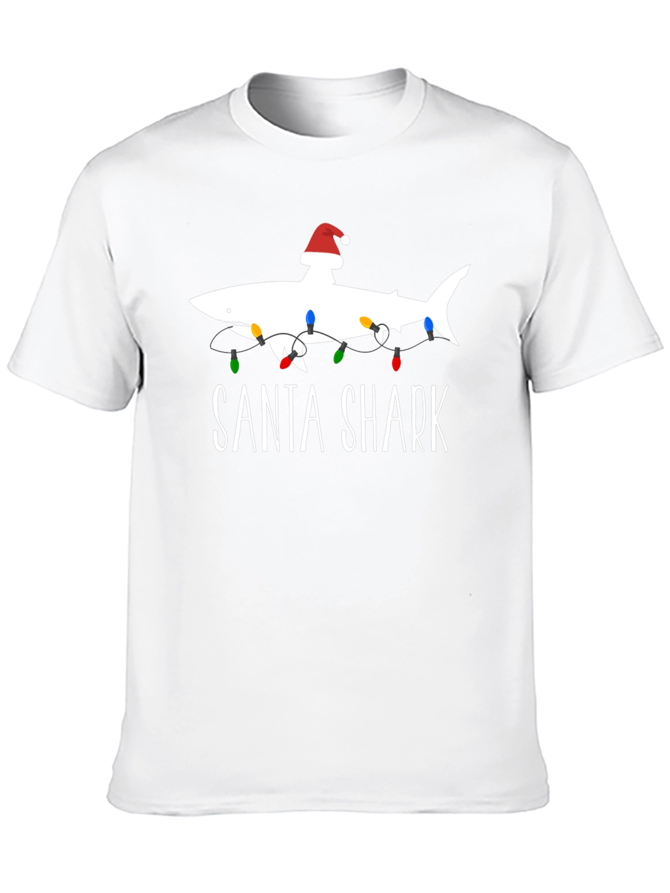 Santa Shark Graphic T-Shirt - Holiday Fun!