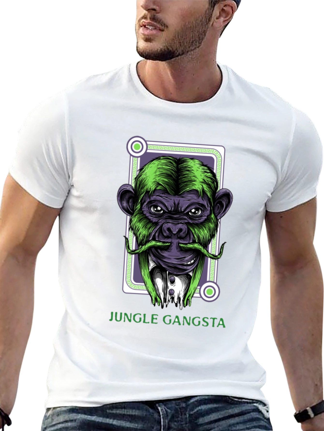 Jungle Gangsta Monkey Graphic T-Shirt