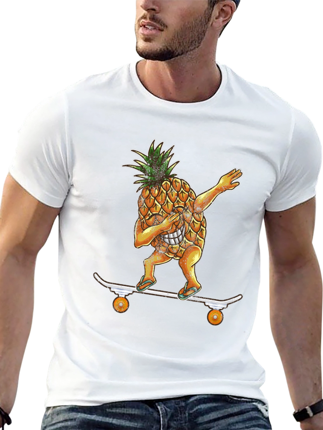 Dabbing Pineapple Skateboard T-Shirt - Cool & Unique!