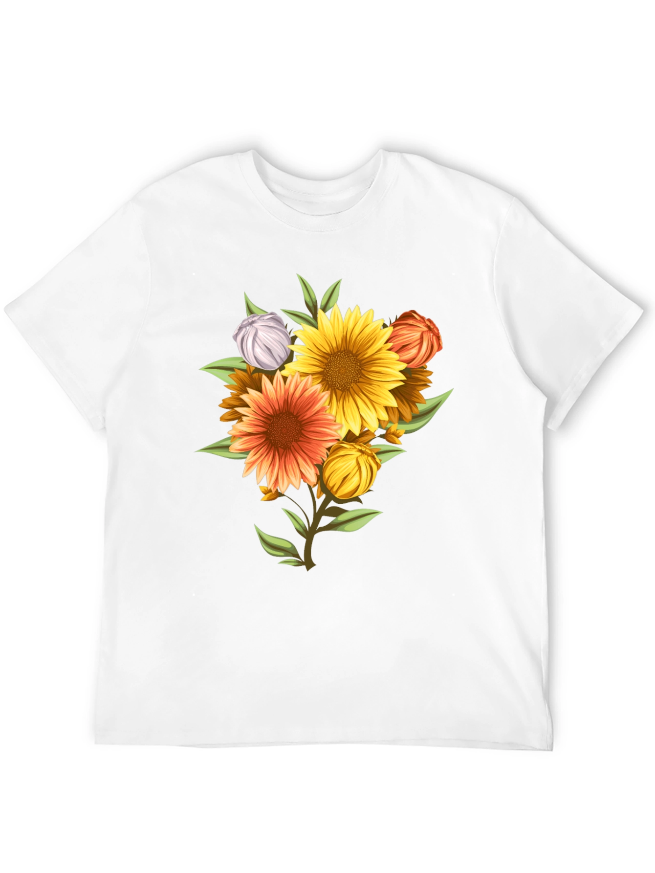 Floral T-Shirt: Vibrant Sunflower Design