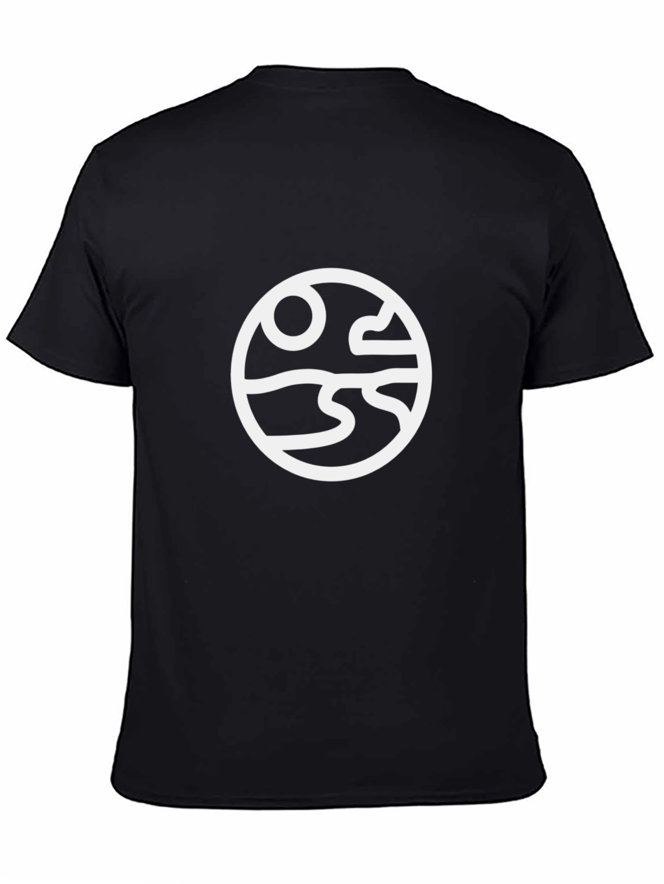 Abstract Landscape Graphic Tee - Black