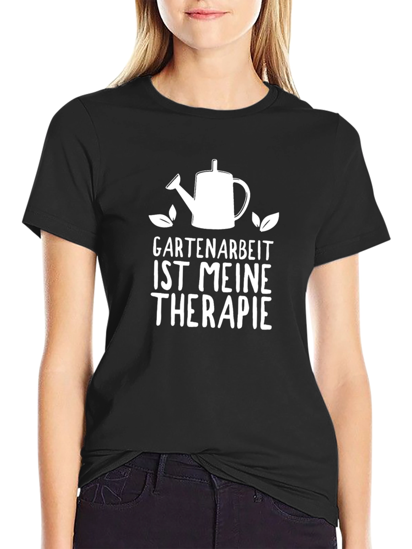 Gardening is My Therapy T-Shirt - Black