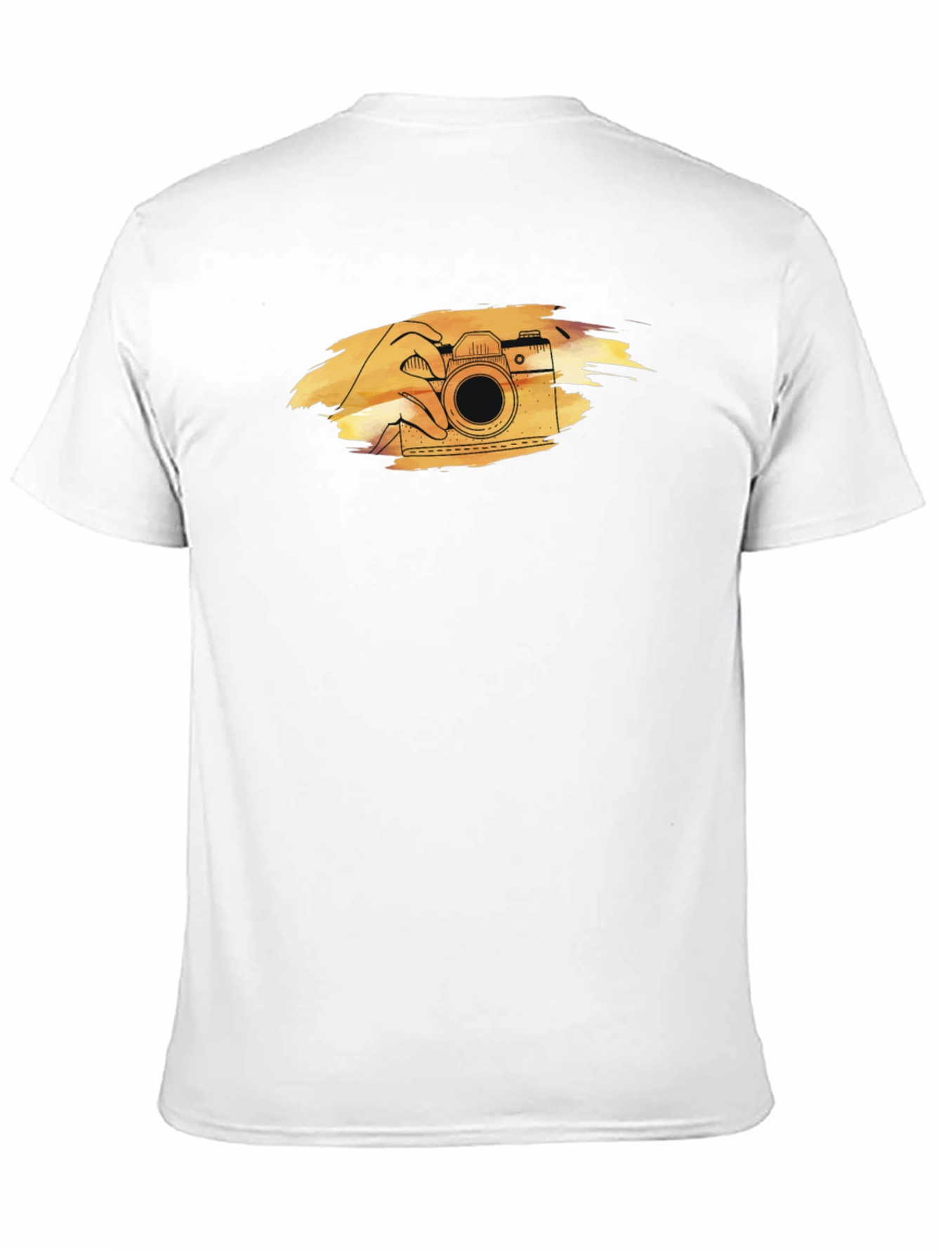 Retro Camera Graphic Tee - Black Cotton T-Shirt