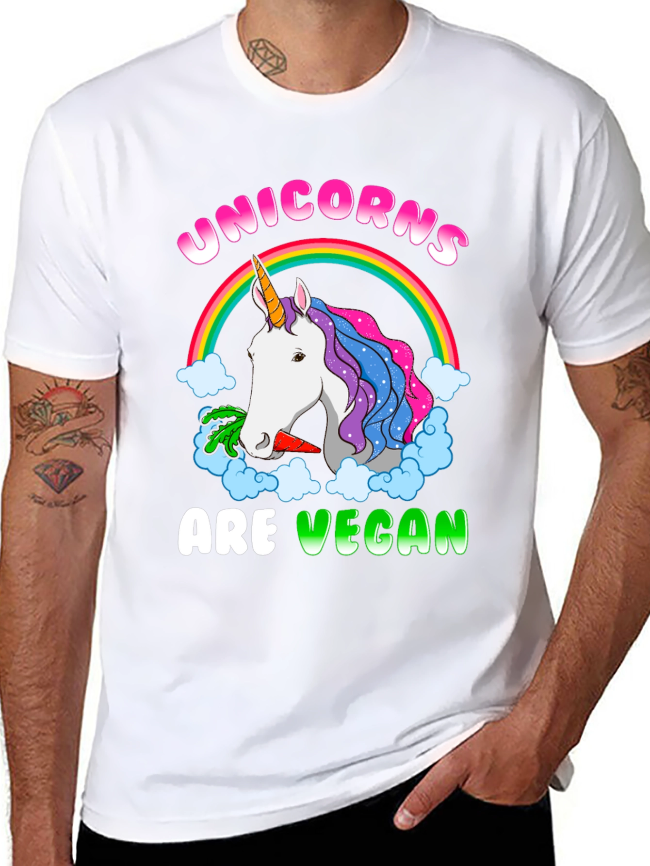 Unicorns Are Vegan Graphic T-Shirt