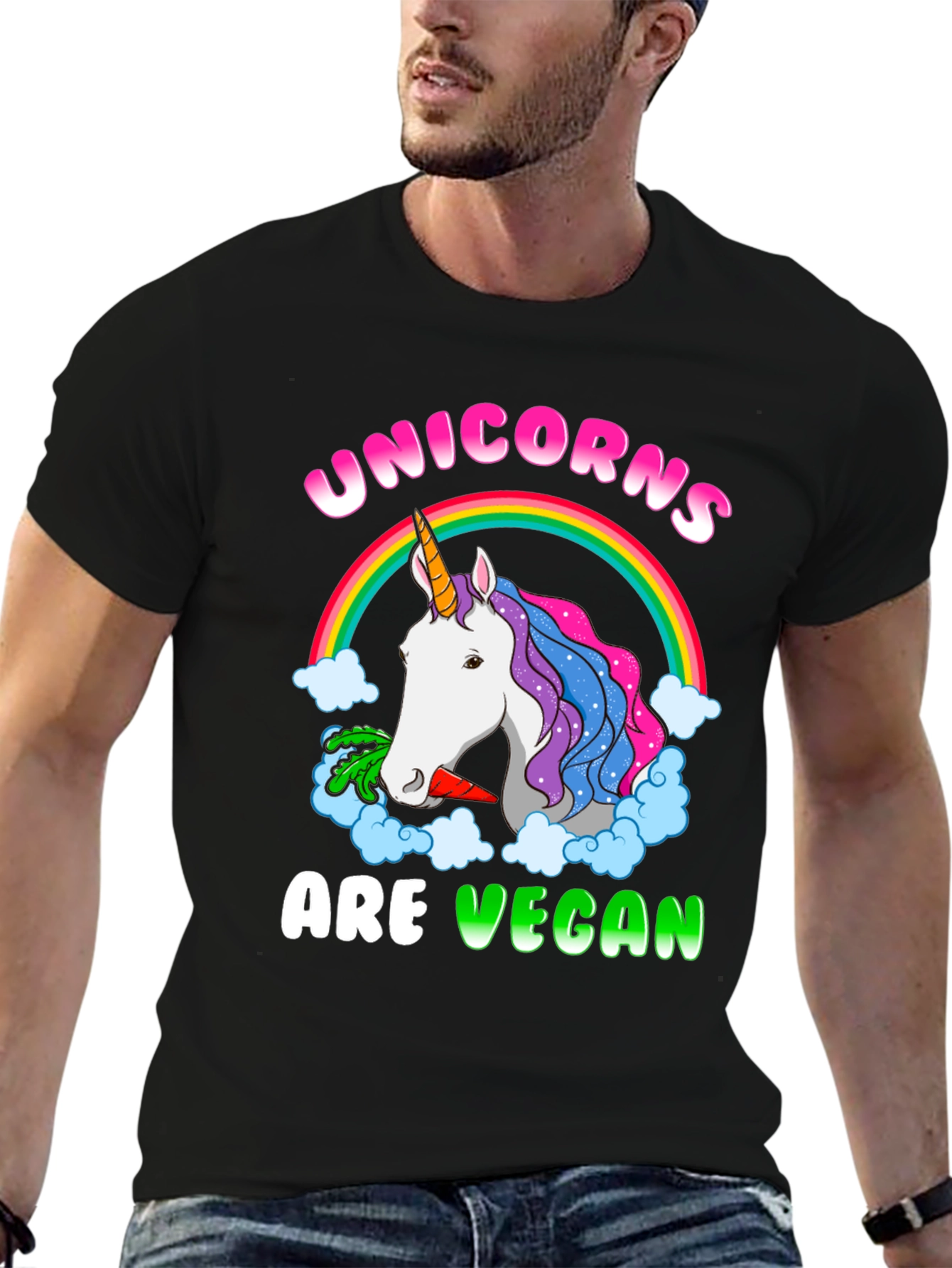 Unicorns Are Vegan Graphic T-Shirt