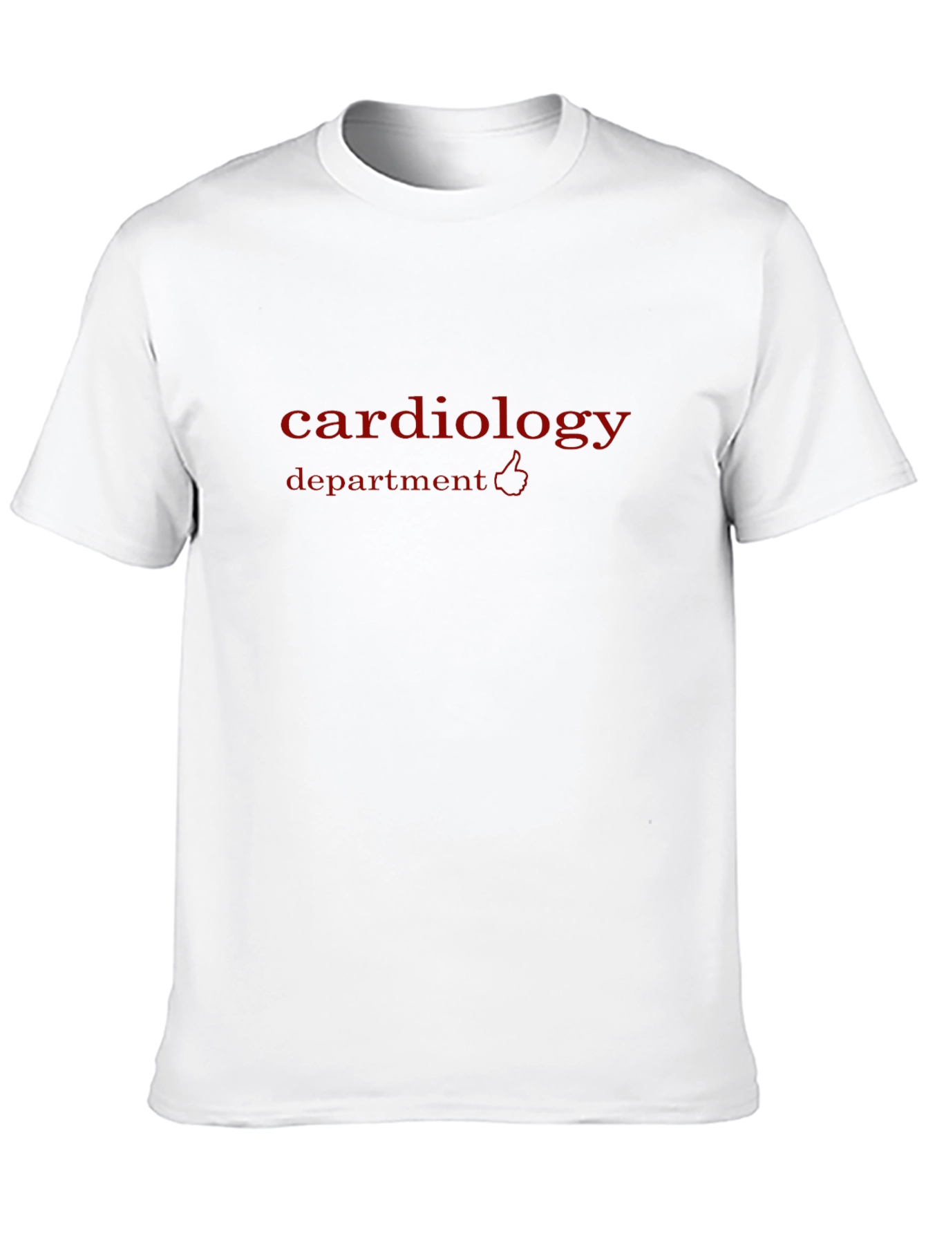 Cardiology Department T-Shirt - Red Text Design