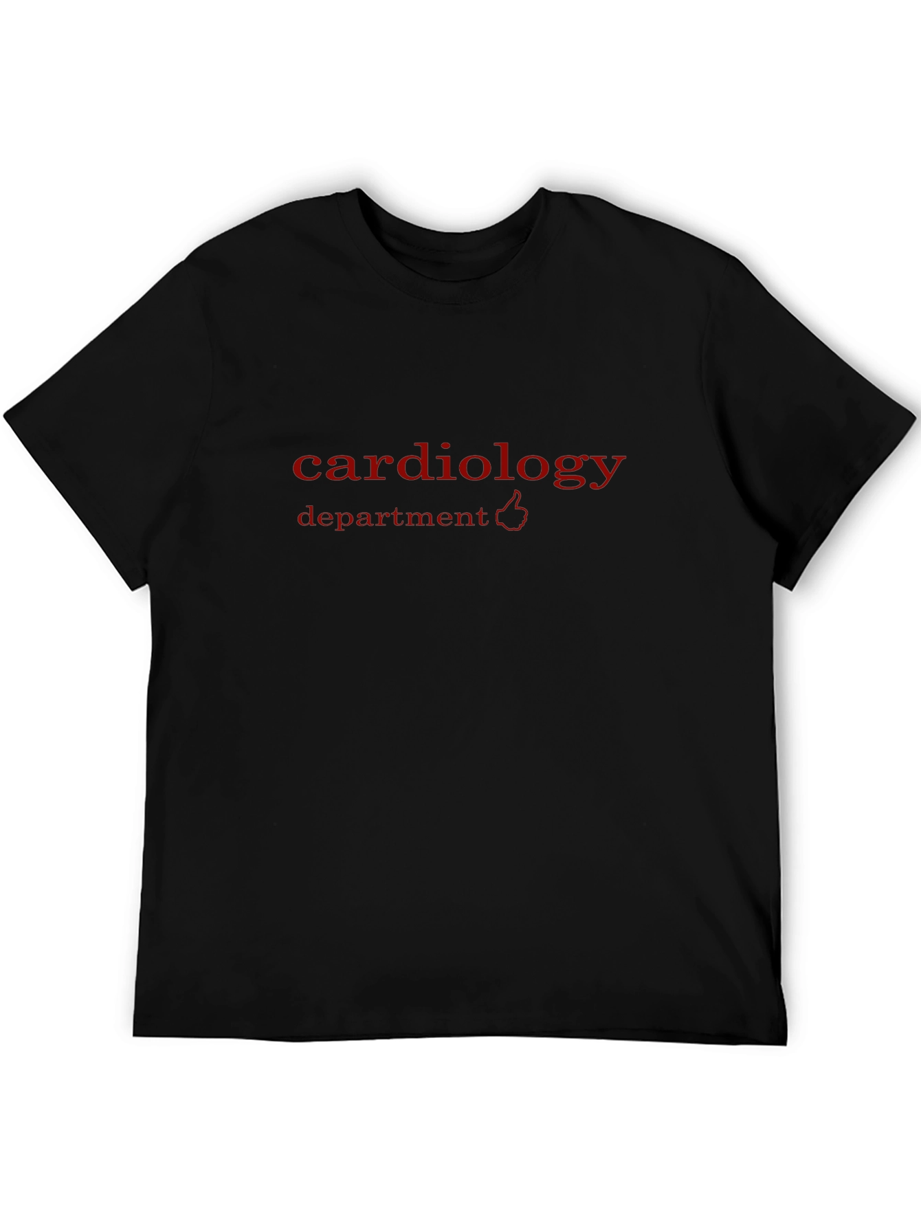 Cardiology Department T-Shirt - Red Text Design