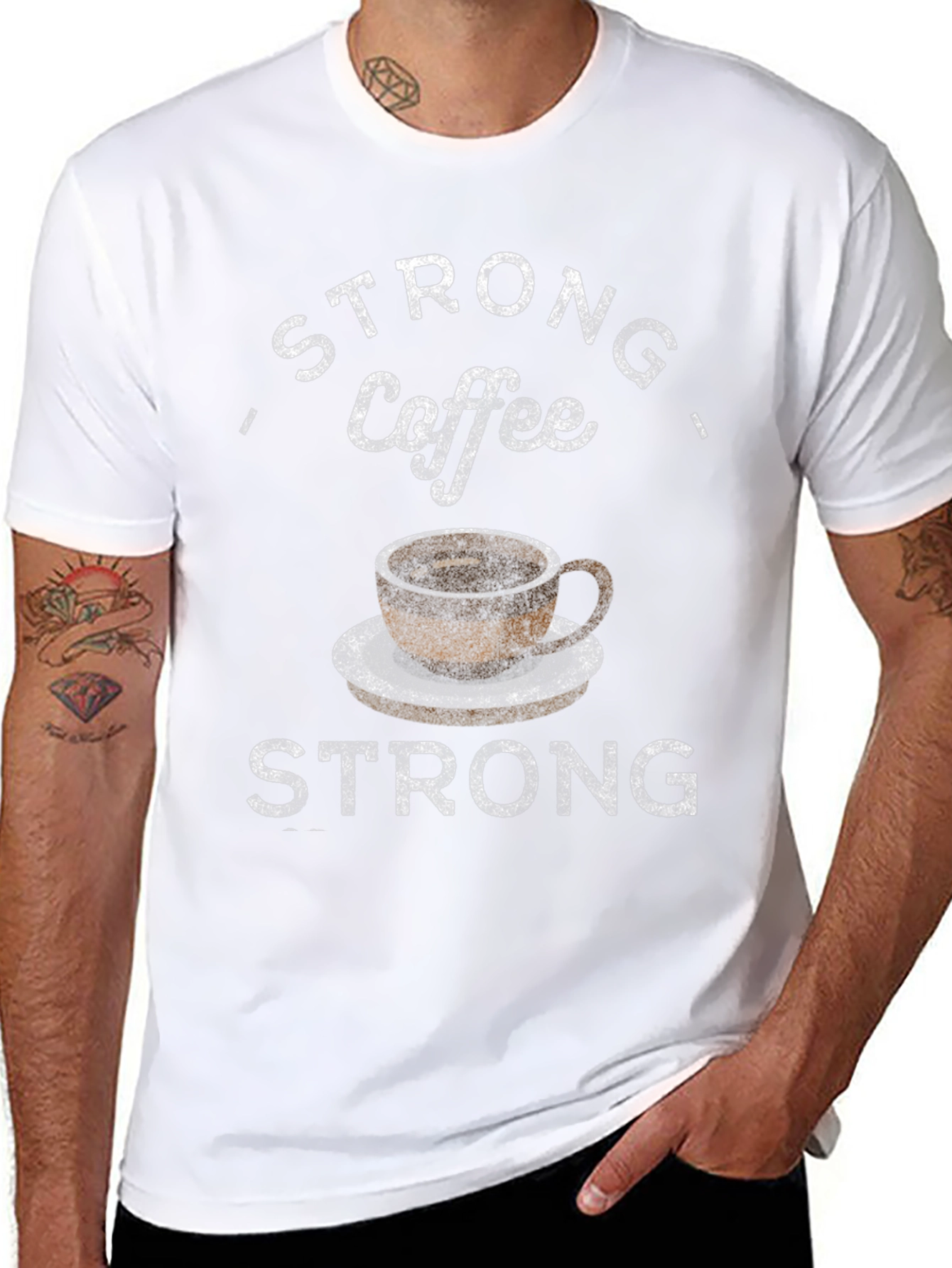 Strong Coffee Graphic T-Shirt - Comfort Fit