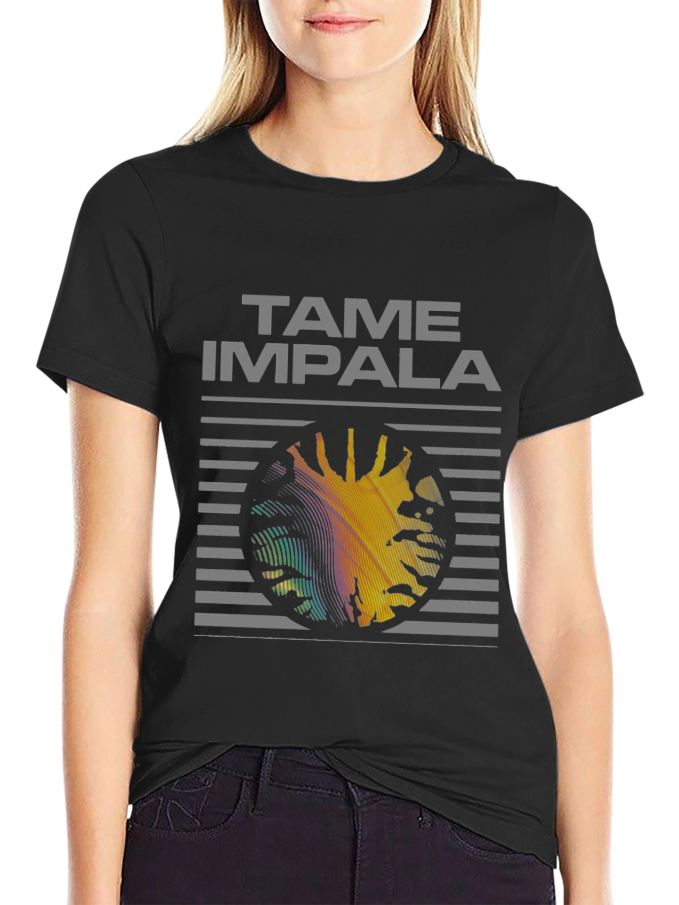 Tame Impala Graphic Print Black T-Shirt