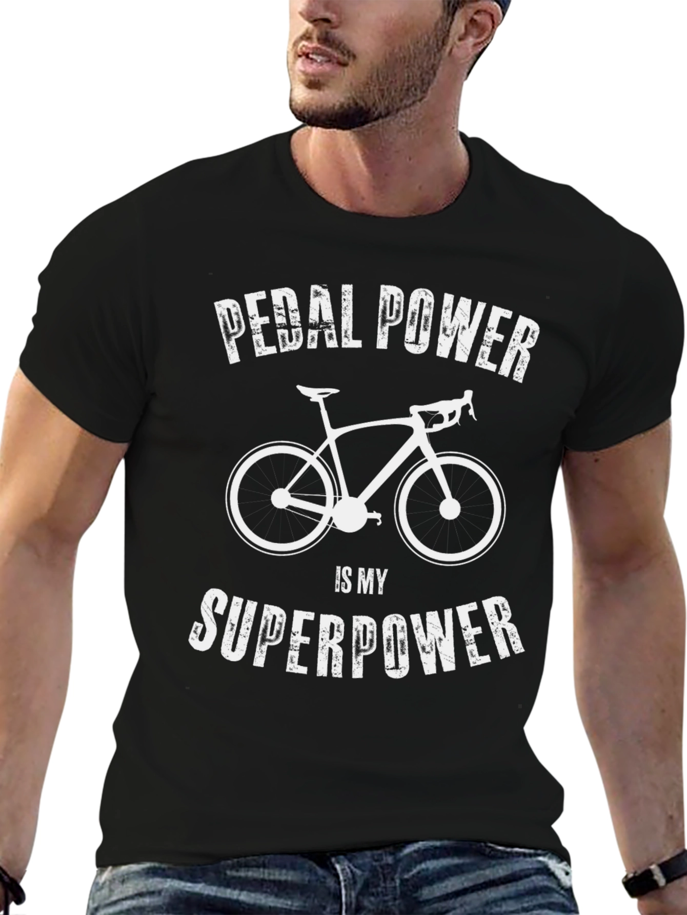 Pedal Power Superpower Cycling T-Shirt