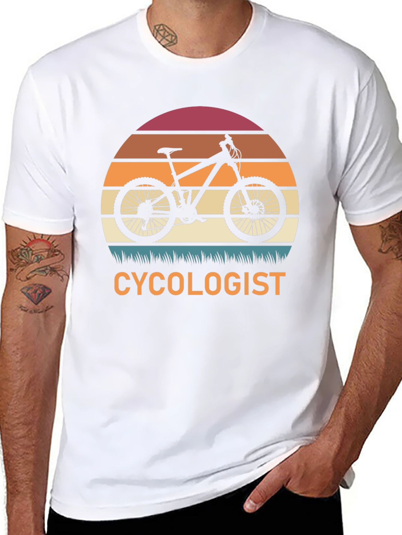 Cycologist T-Shirt - Mountain Bike Sunset Graphic Tee