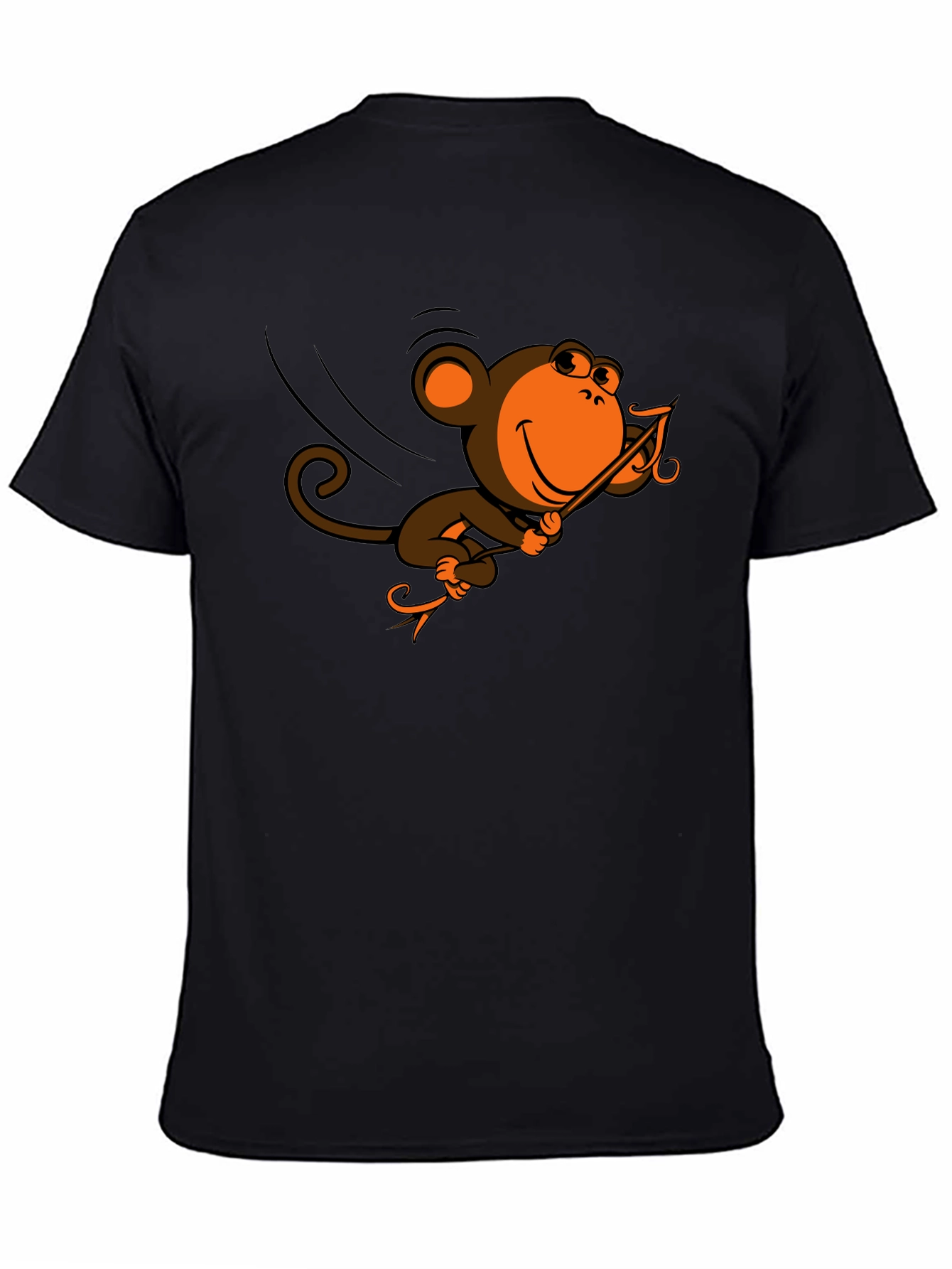 Monkey Swinging T-Shirt - Fun Cartoon Design