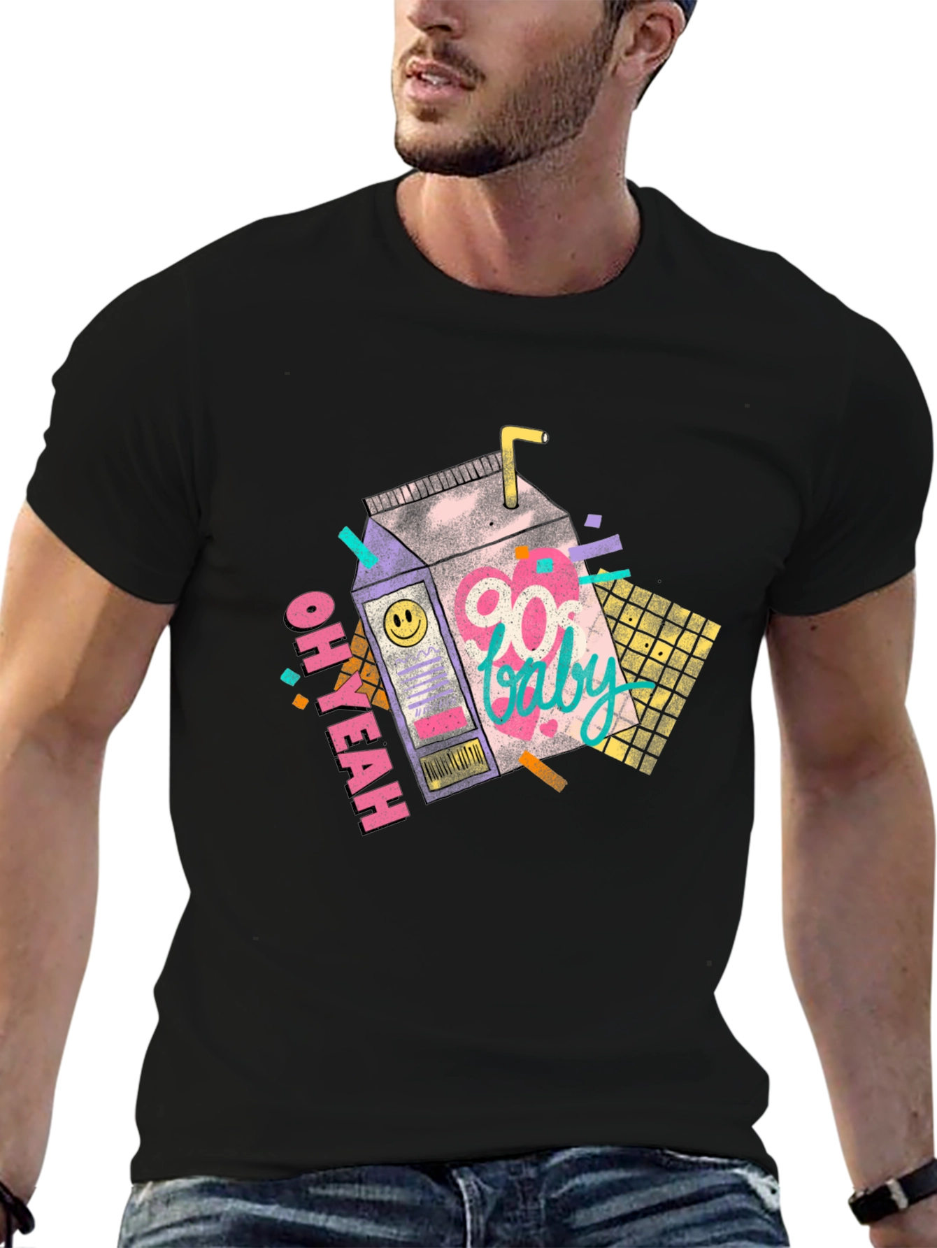 Retro 90s Baby Black T-Shirt