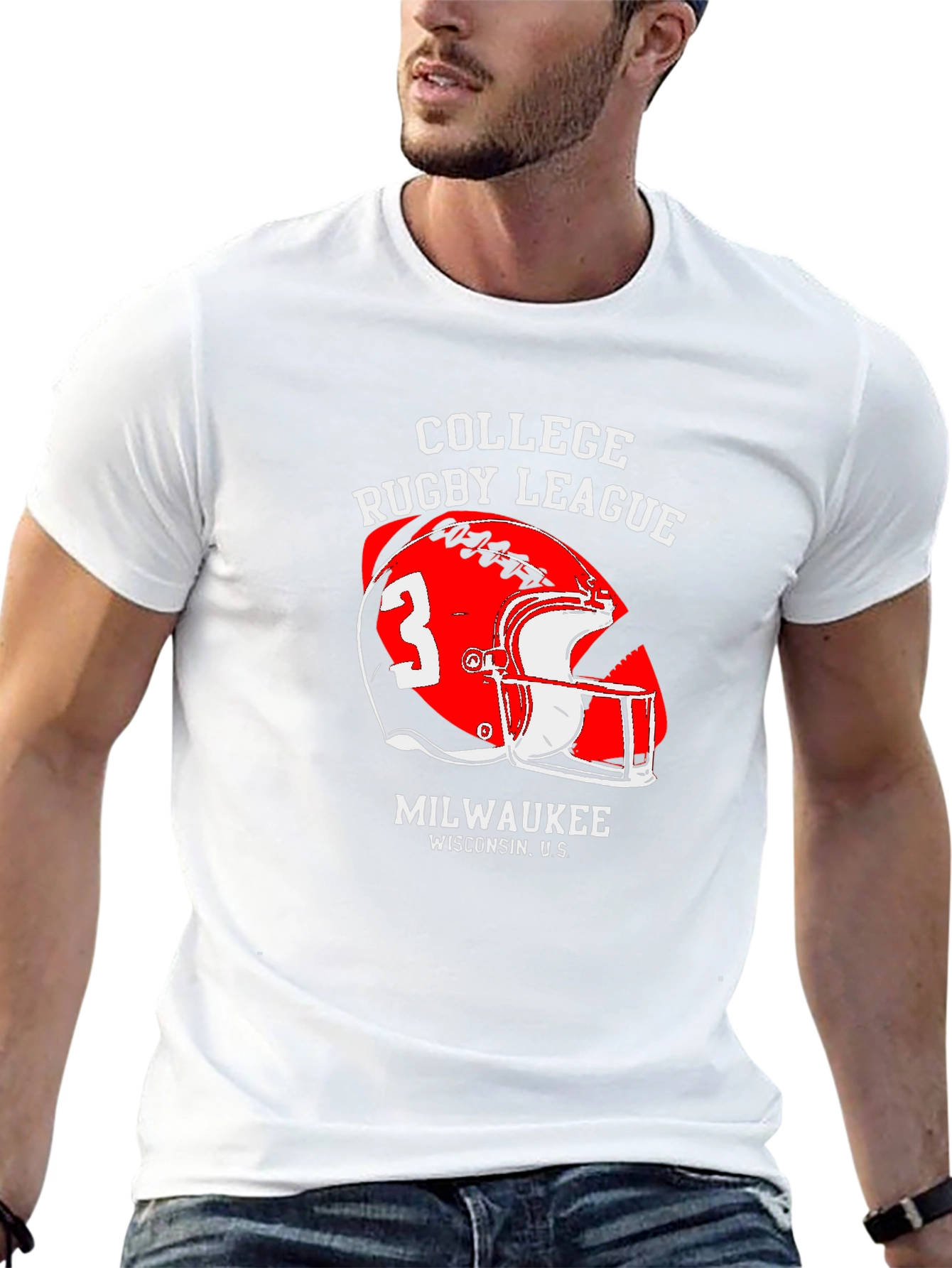 College Rugby League Graphic T-Shirt