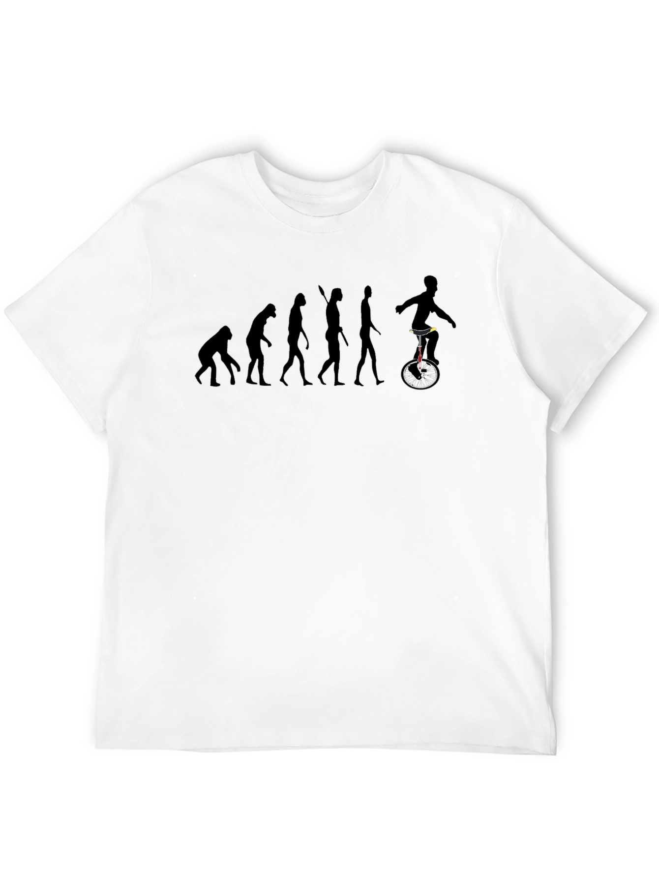 Evolution of Man Unicycle Black T-Shirt
