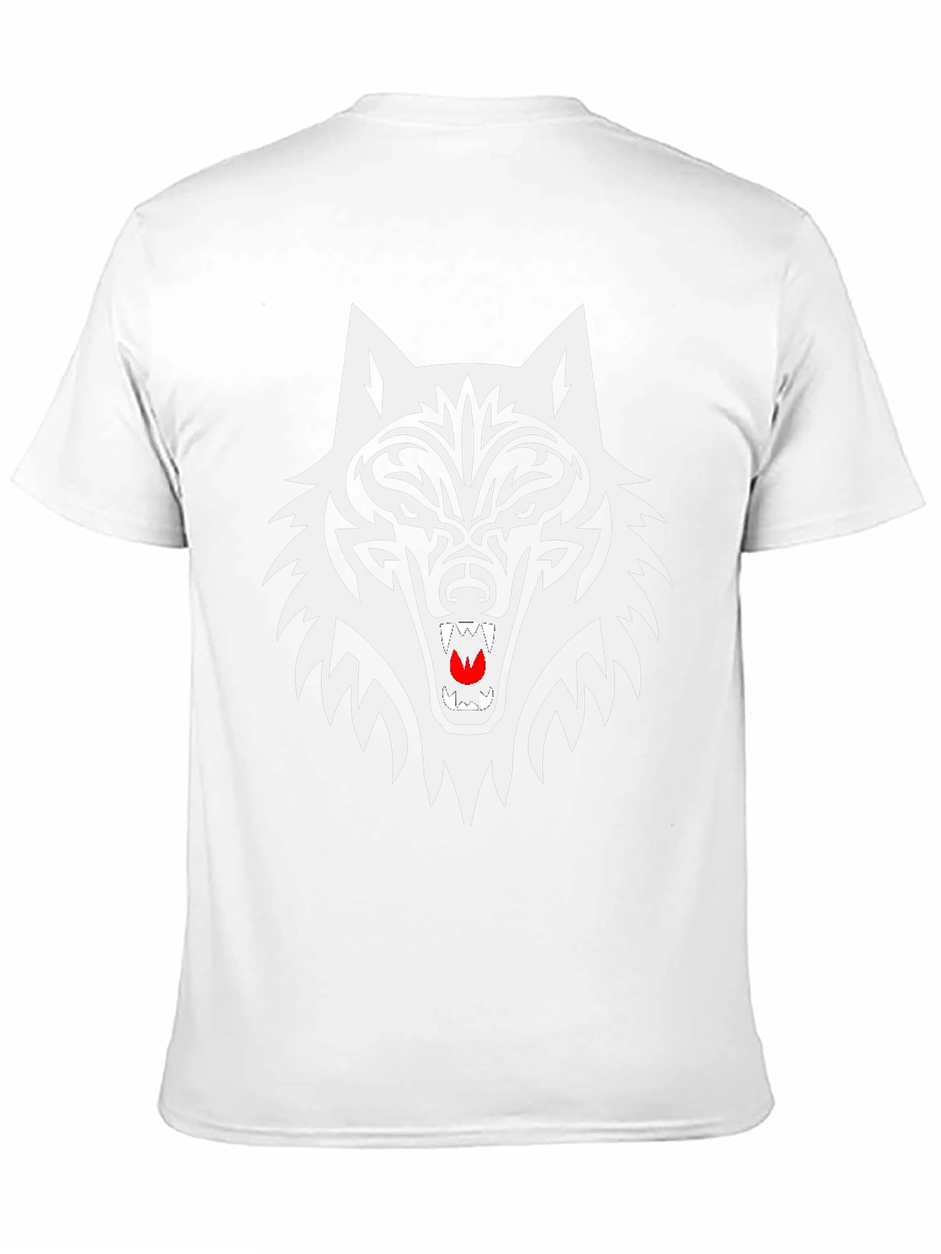 Black Wolf Graphic Tee - Tribal Style