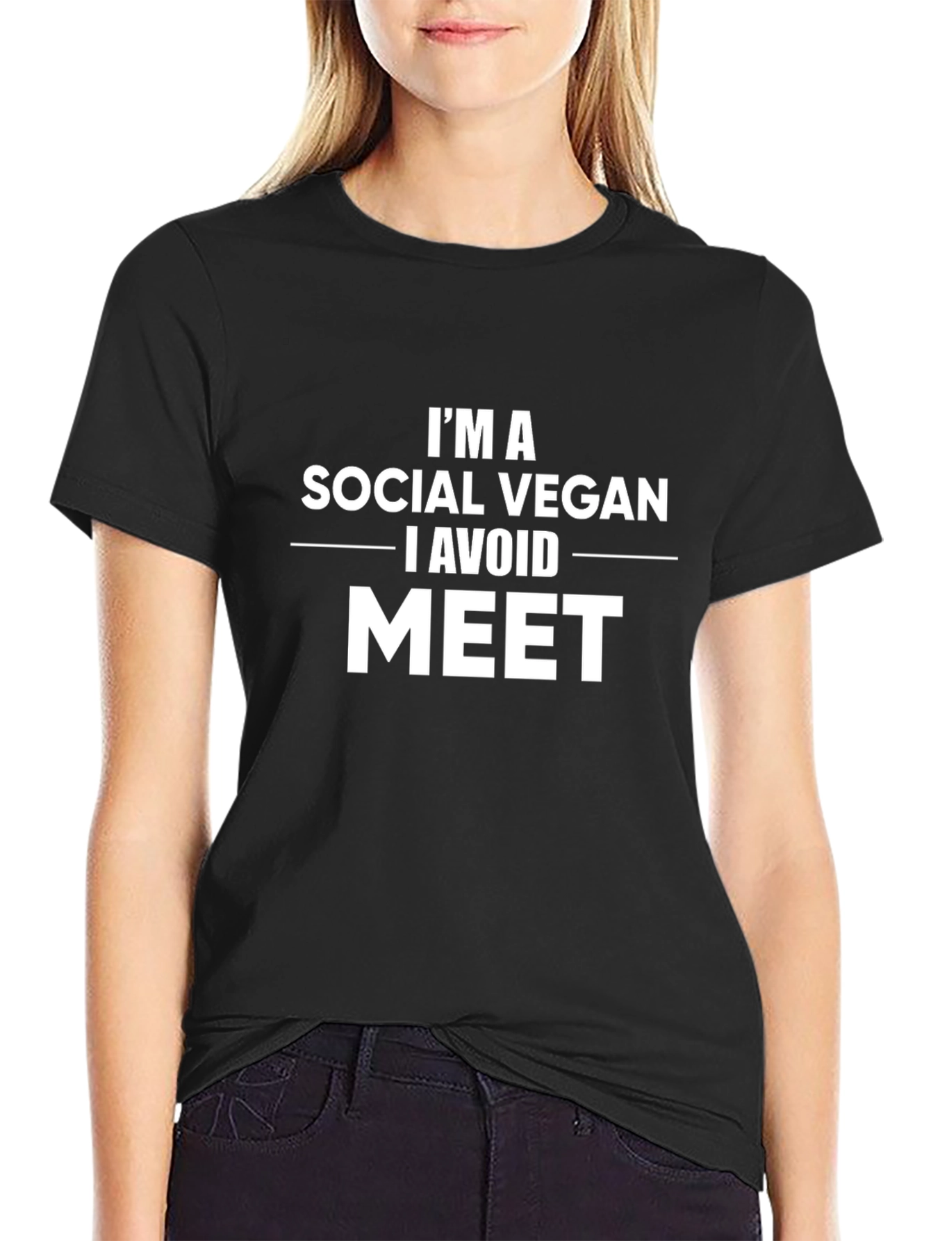Social Vegan Graphic Tee - Avoid Meat