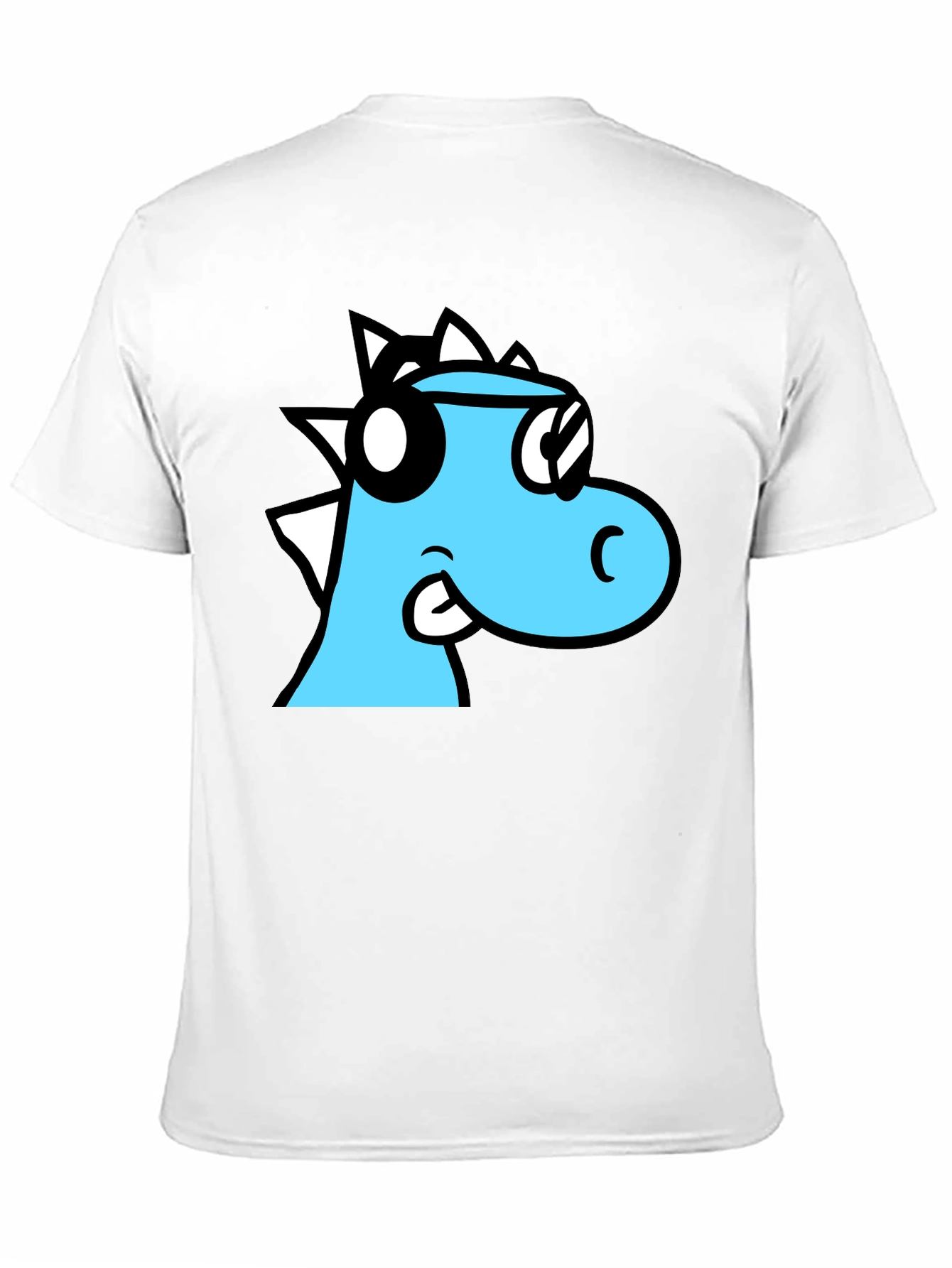 Cool Cartoon Dino Black T-Shirt