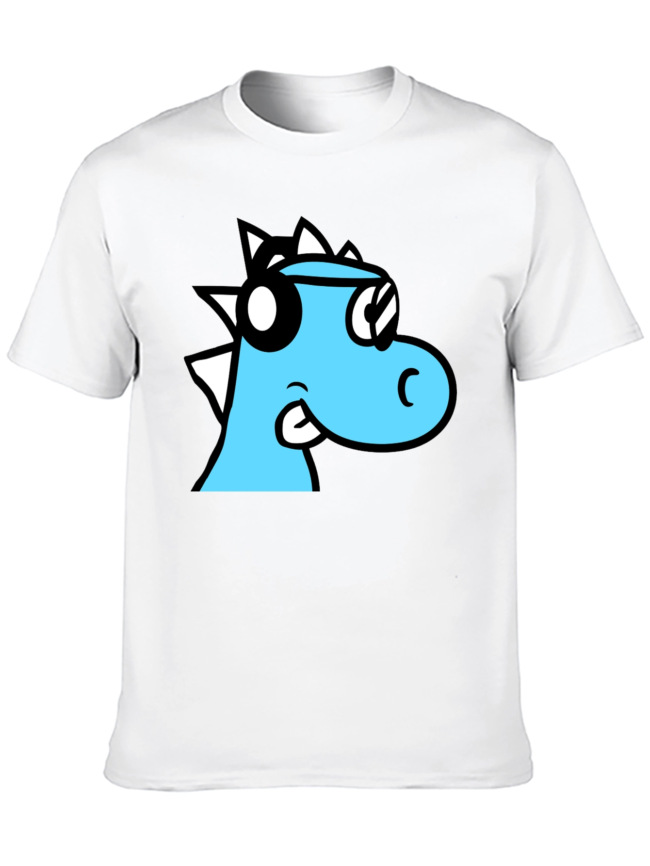 Cool Cartoon Dino Black T-Shirt